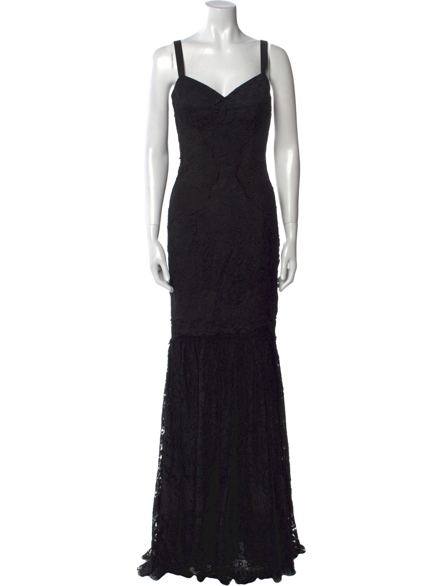 Dolce & Gabbana Lace Pattern Long Dress