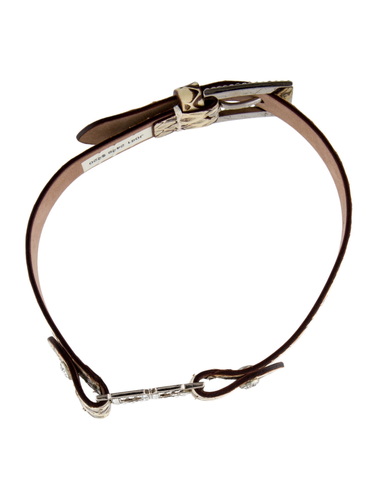 Dolce & Gabbana Crystal & Leather DG Choker Necklace