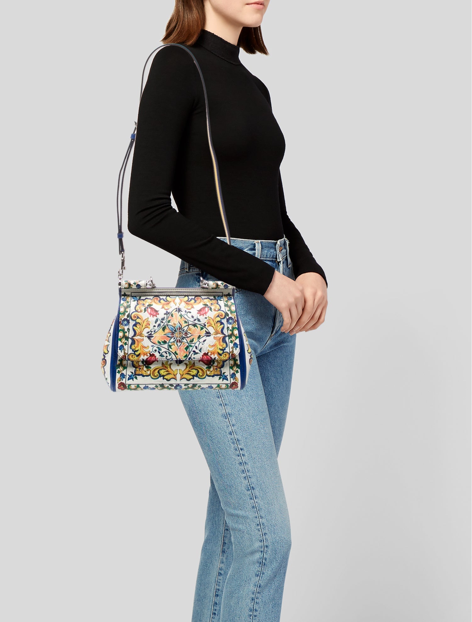 Dolce & Gabbana Saffiano Leather Top Handle Bag