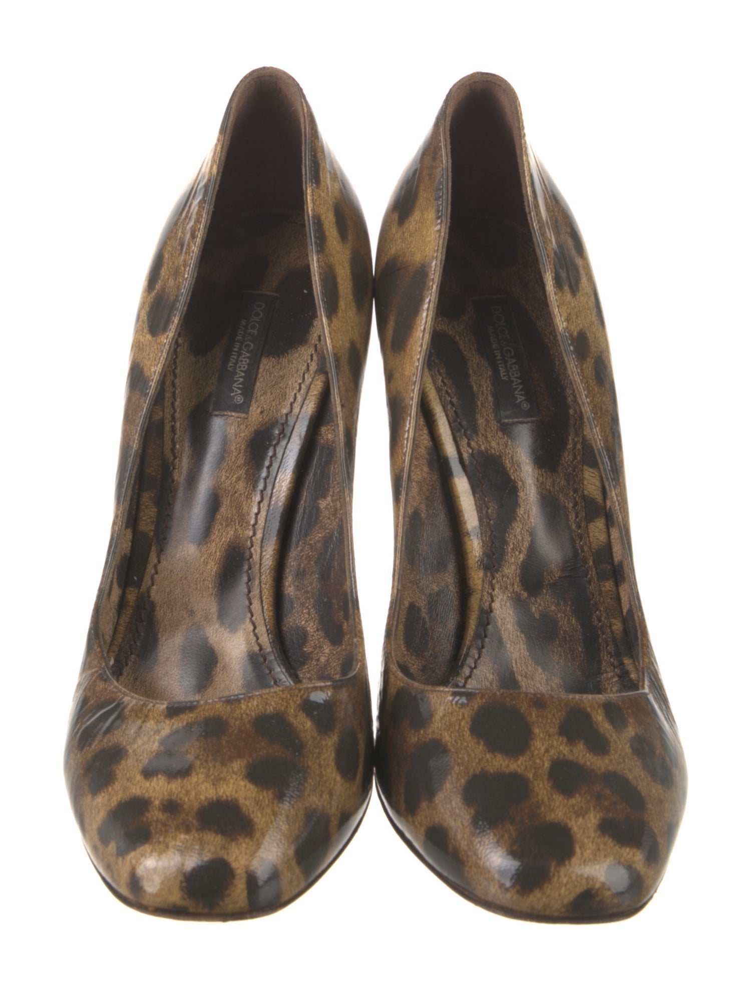 Dolce & Gabbana Patent Leather Animal Print Pumps