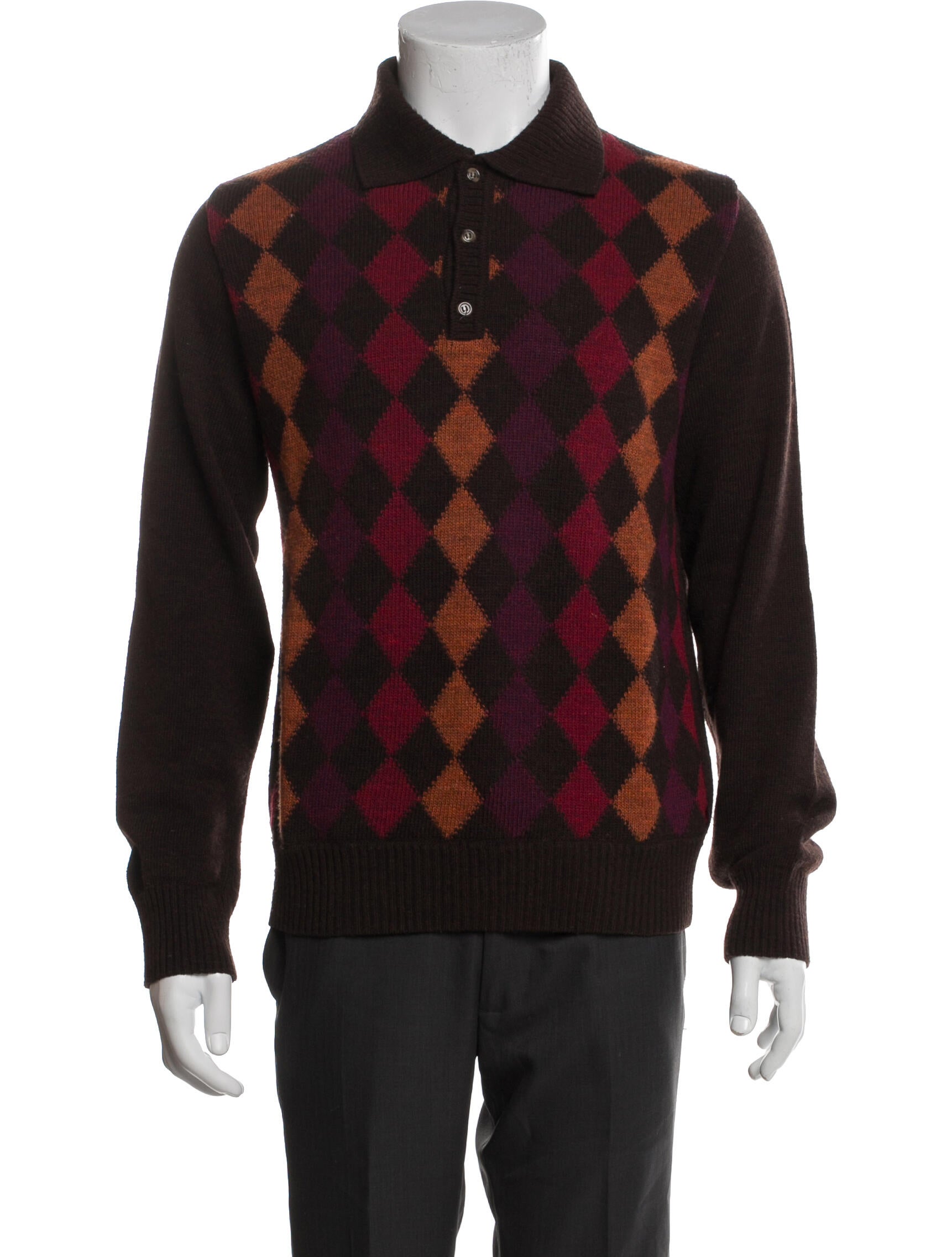 Dolce & Gabbana Printed Turtleneck Polo Sweater