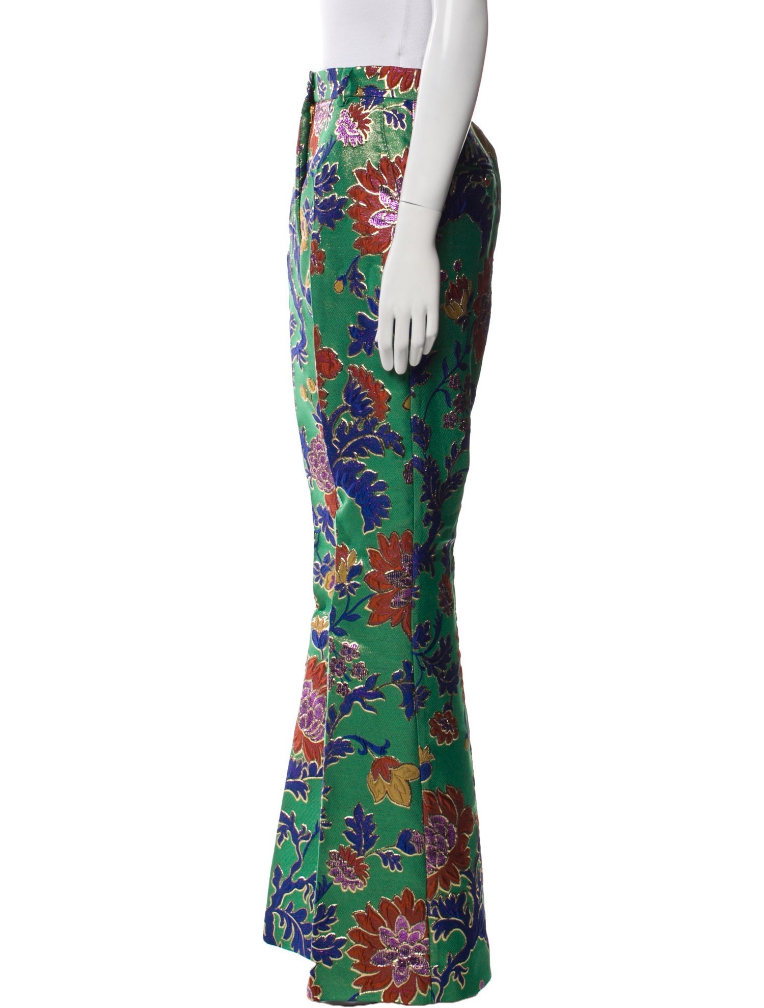 Dolce & Gabbana Floral Print Wide Leg Pants