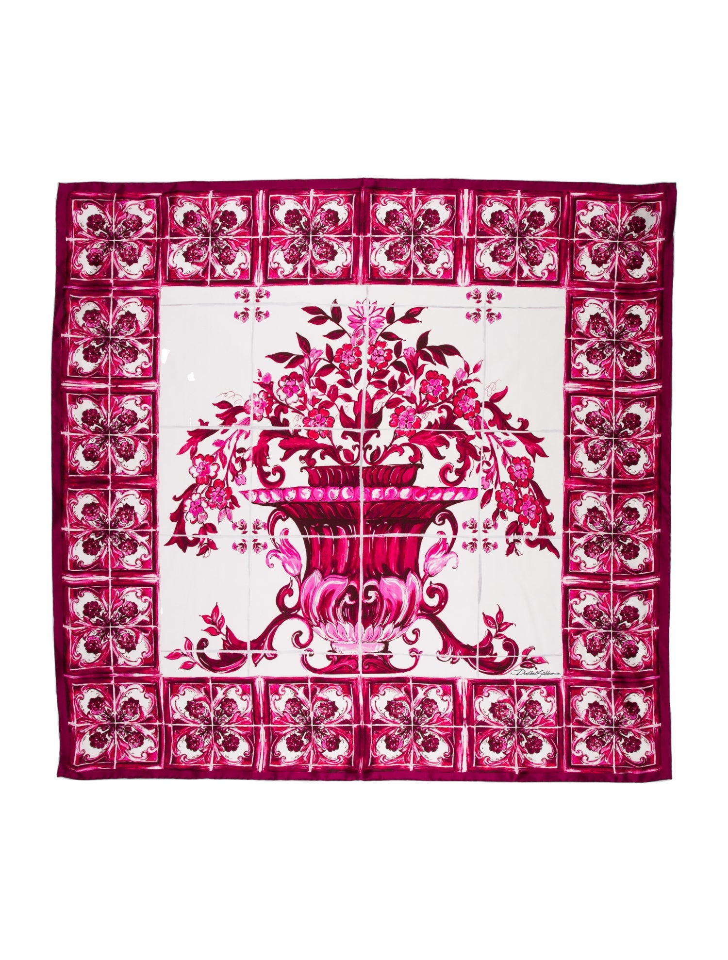 Dolce & Gabbana Silk Printed Scarf
