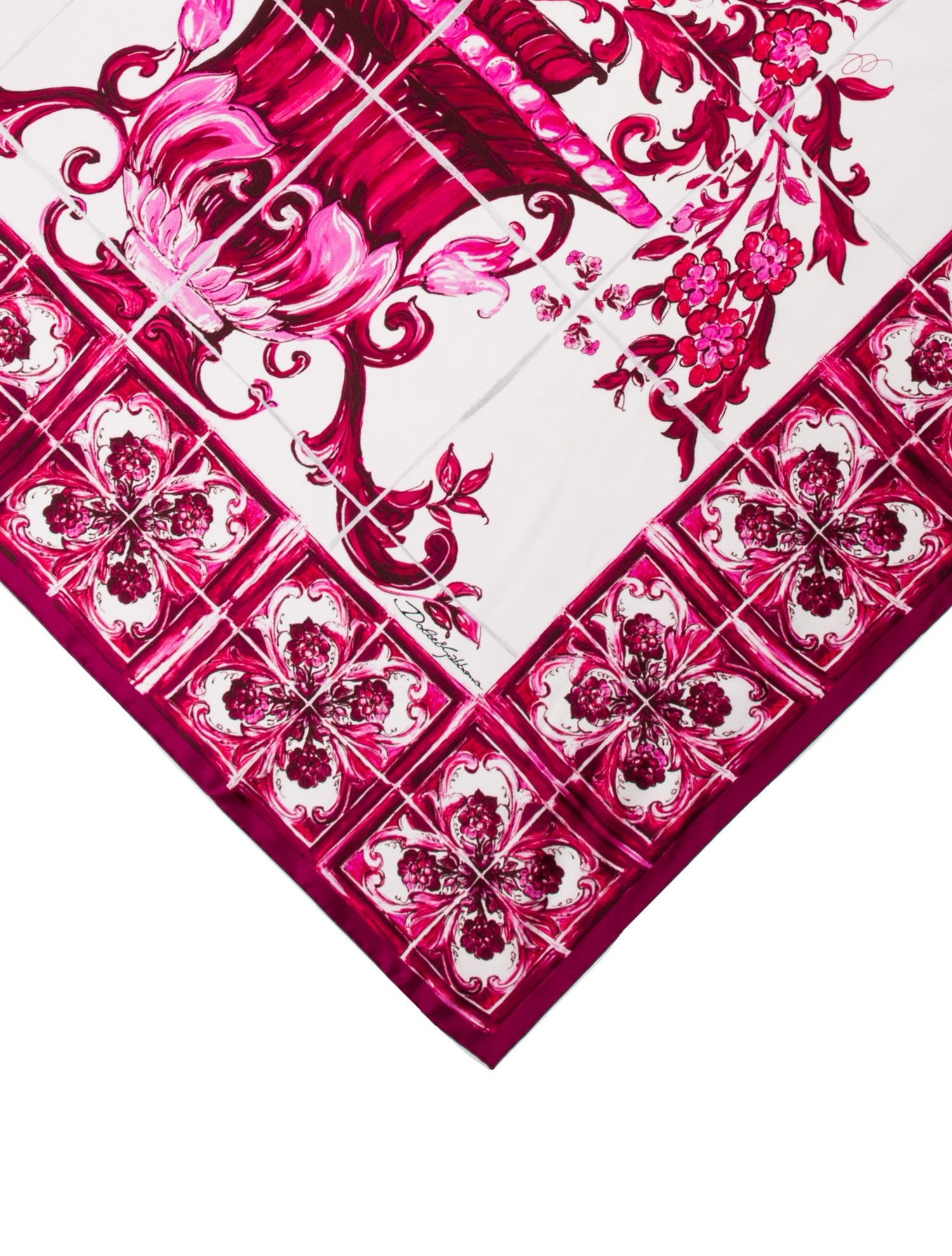 Dolce & Gabbana Silk Printed Scarf