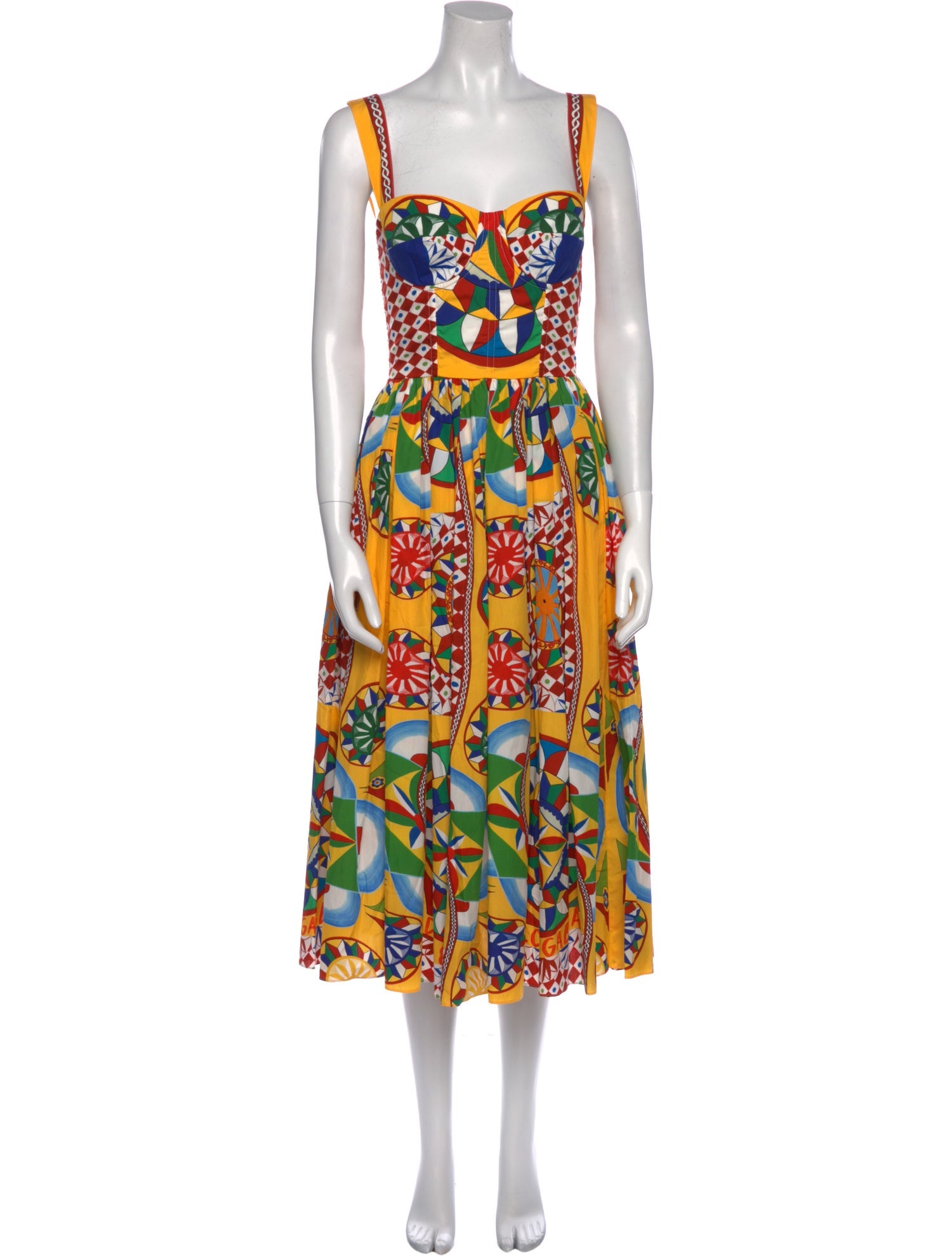 Dolce & Gabbana Printed Midi Length Dress w/ Tags