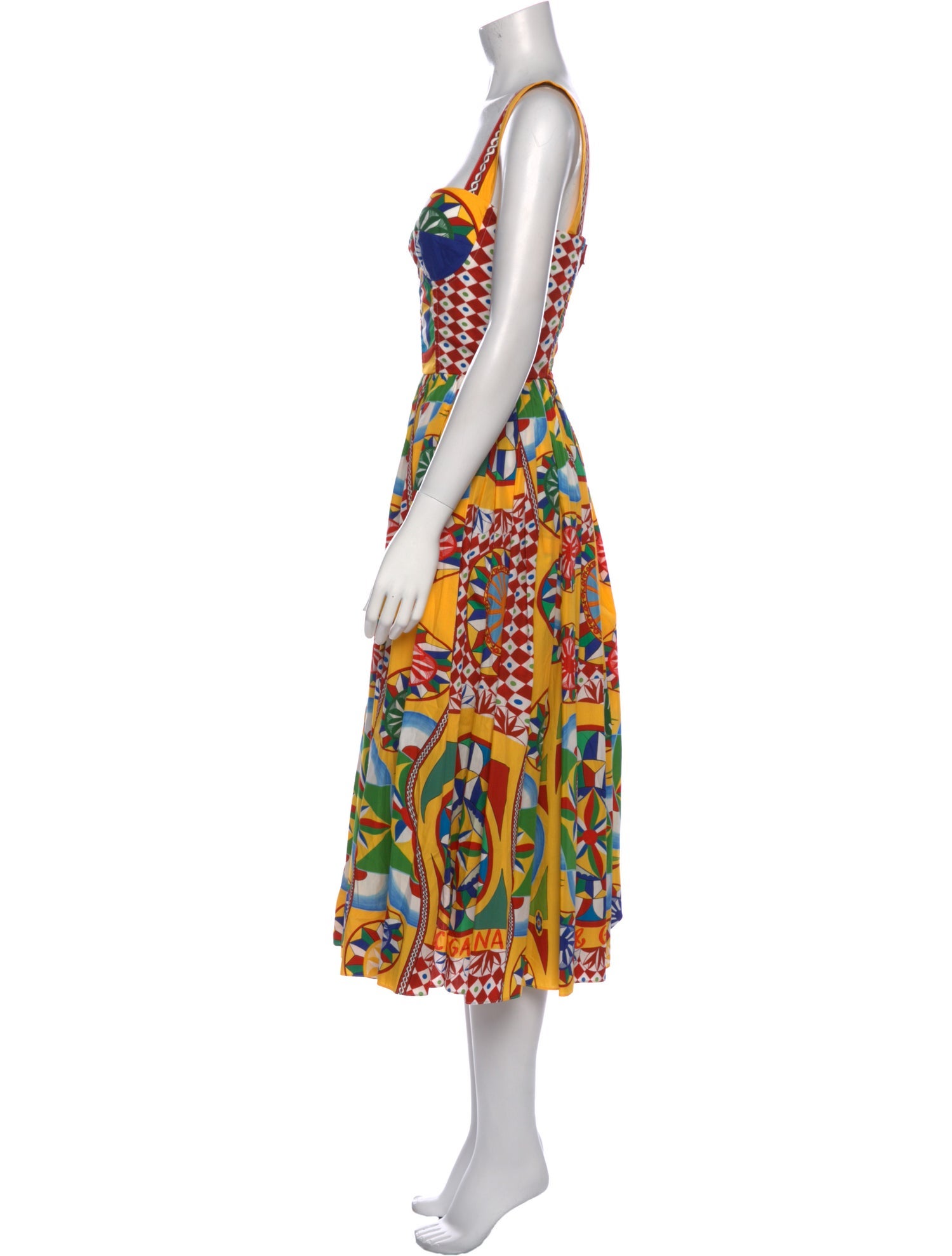 Dolce & Gabbana Printed Midi Length Dress w/ Tags