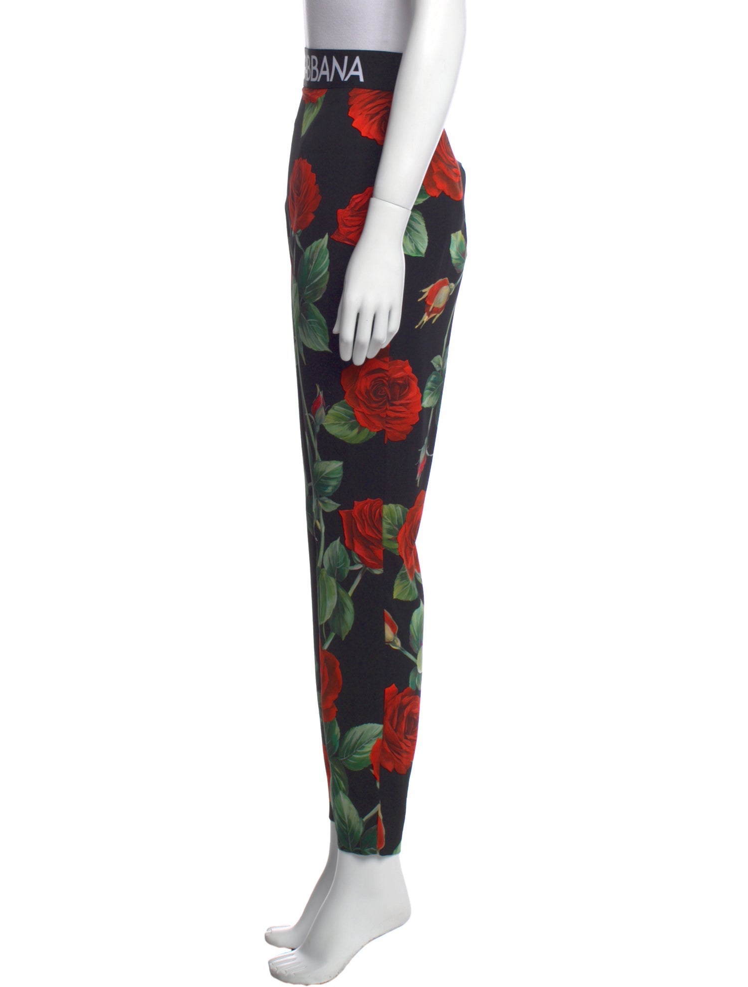 Dolce & Gabbana Silk Skinny Leg Pants