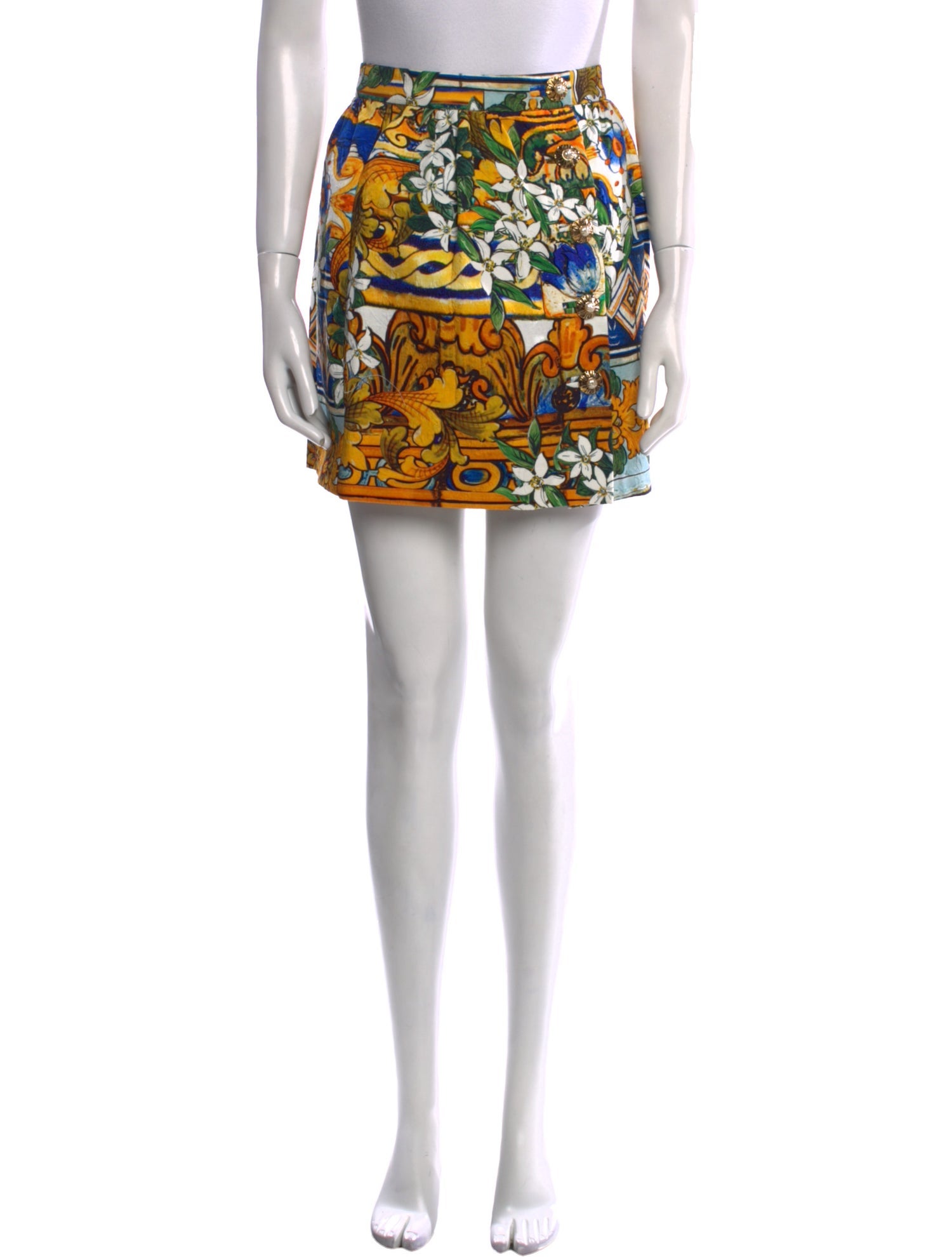 Dolce & Gabbana Silk Mini Skirt