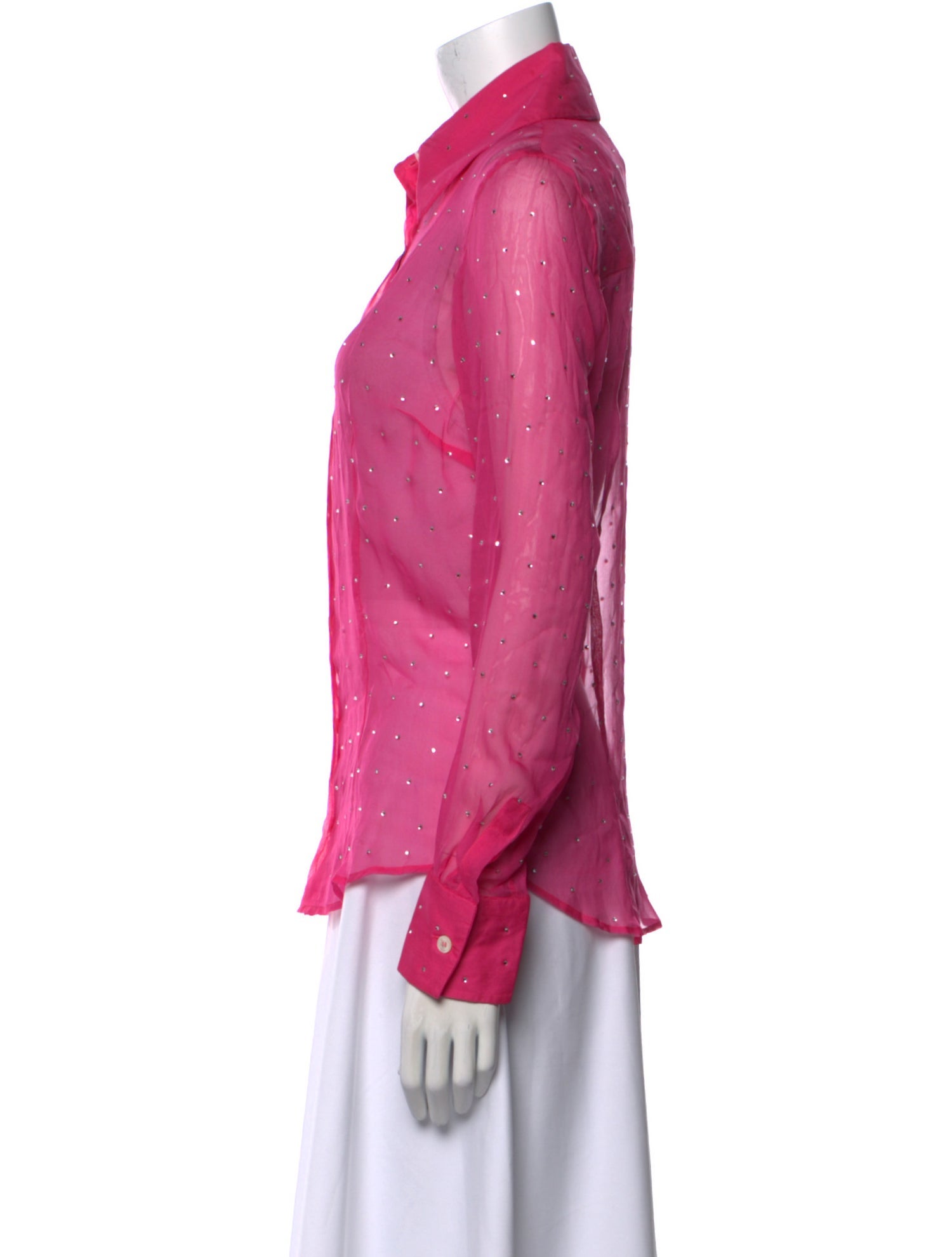 D&G Silk Long Sleeve Button-Up Top w/ Tags