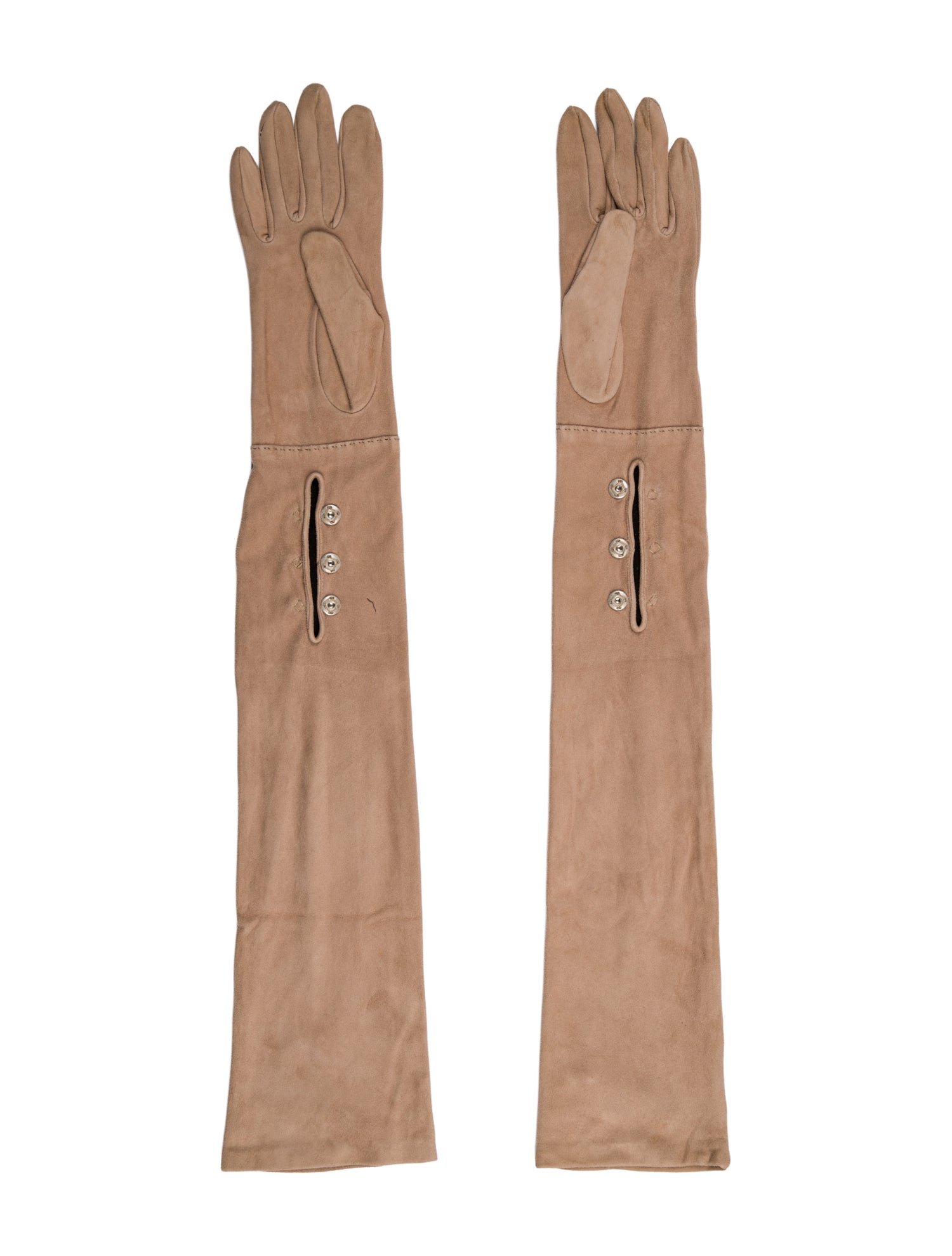 Dolce & Gabbana Suede Long Gloves