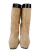 Dolce & Gabbana Suede Colorblock Pattern Boots