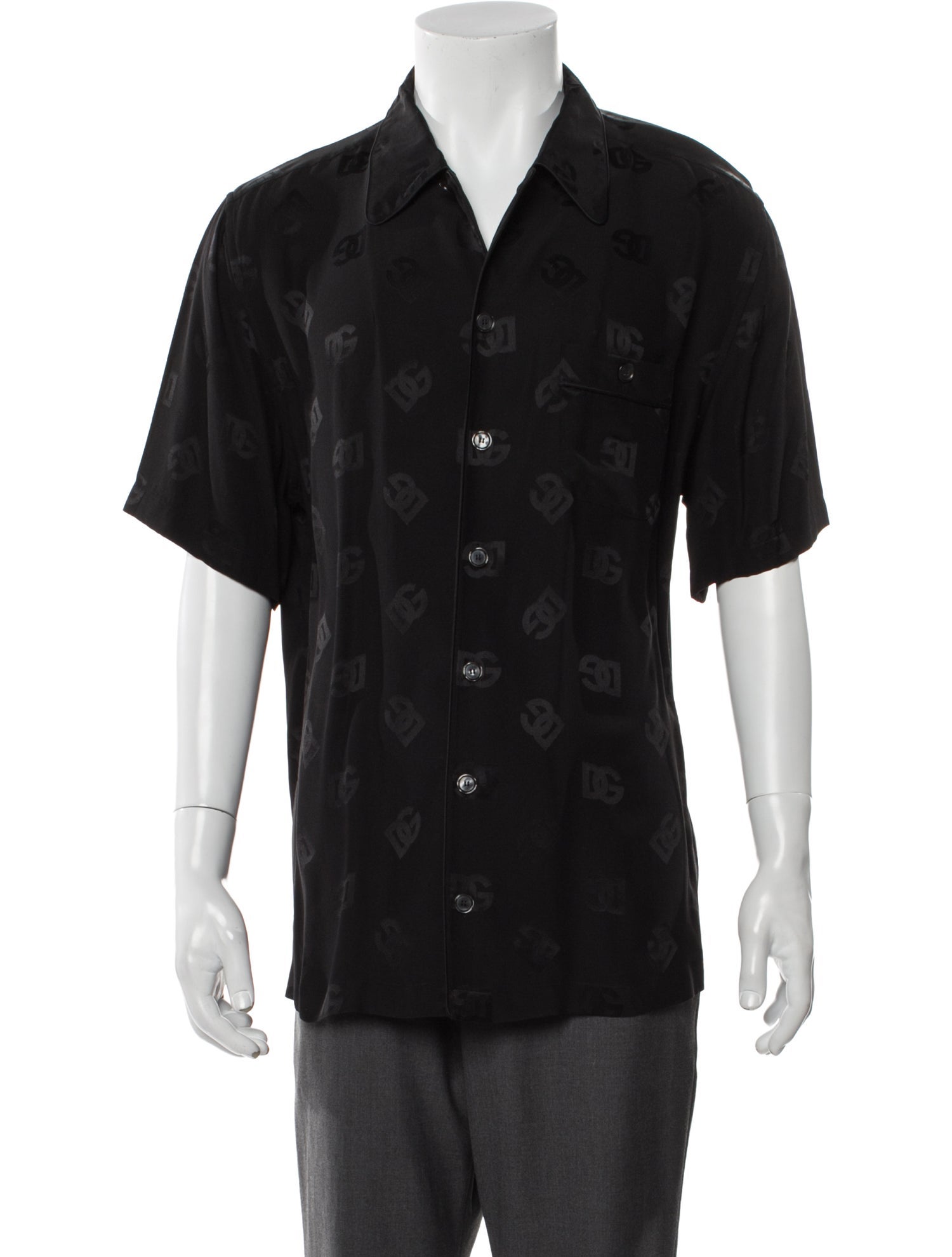Dolce & Gabbana Silk Printed Button-Up Top
