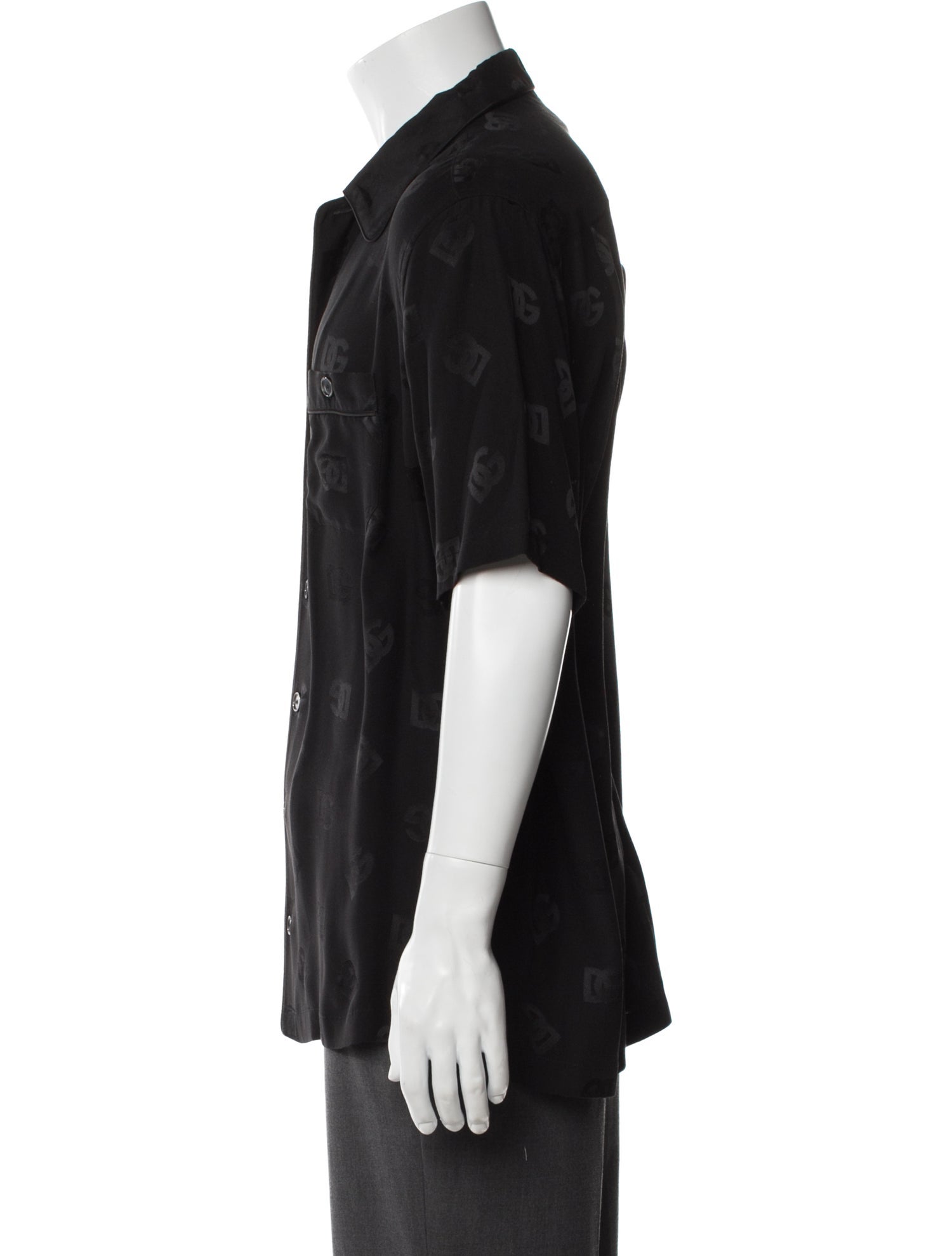 Dolce & Gabbana Silk Printed Button-Up Top