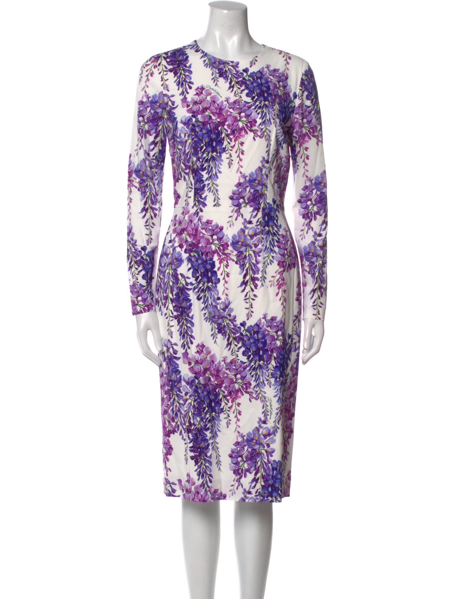 Dolce & Gabbana Floral Print Midi Length Dress