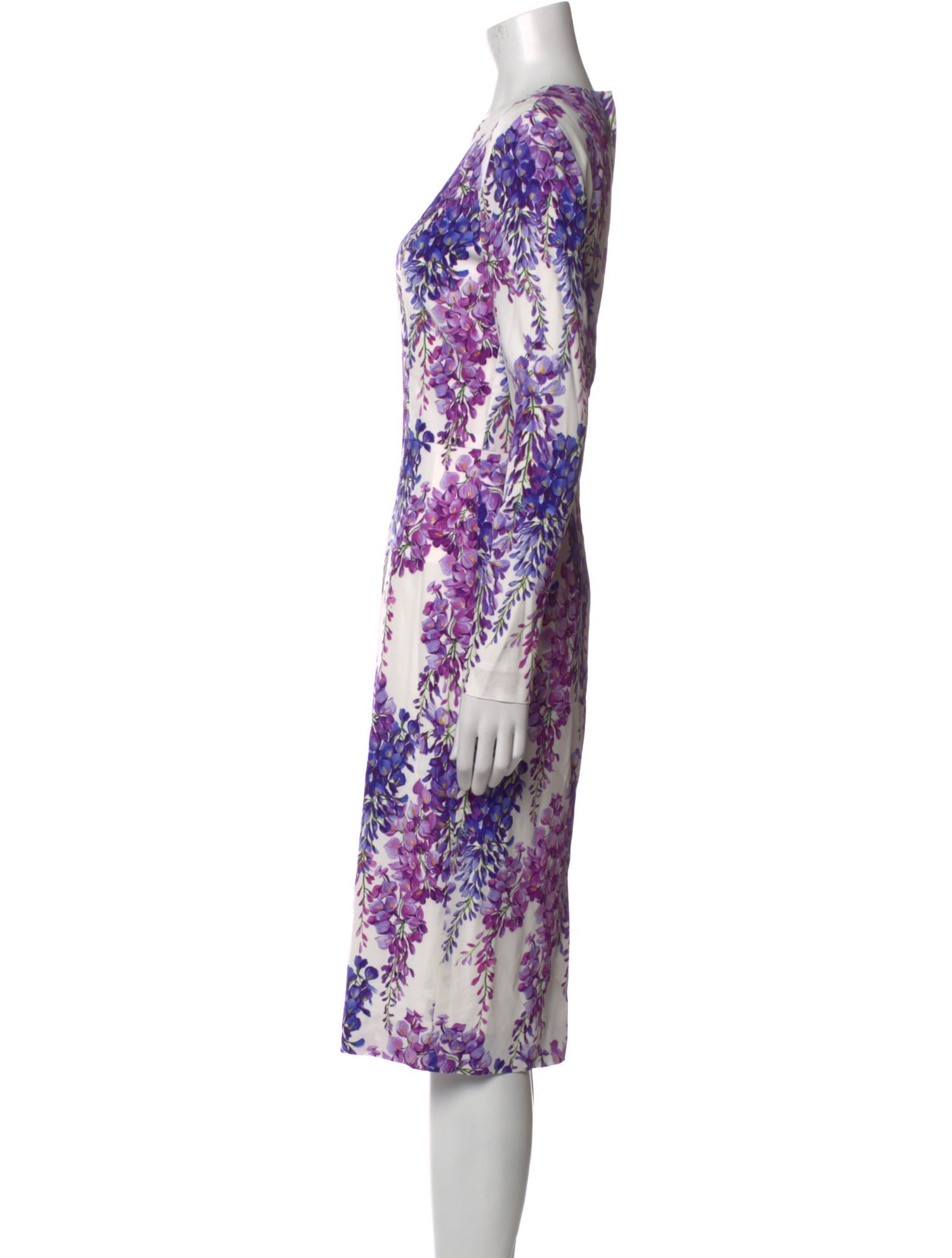 Dolce & Gabbana Floral Print Midi Length Dress