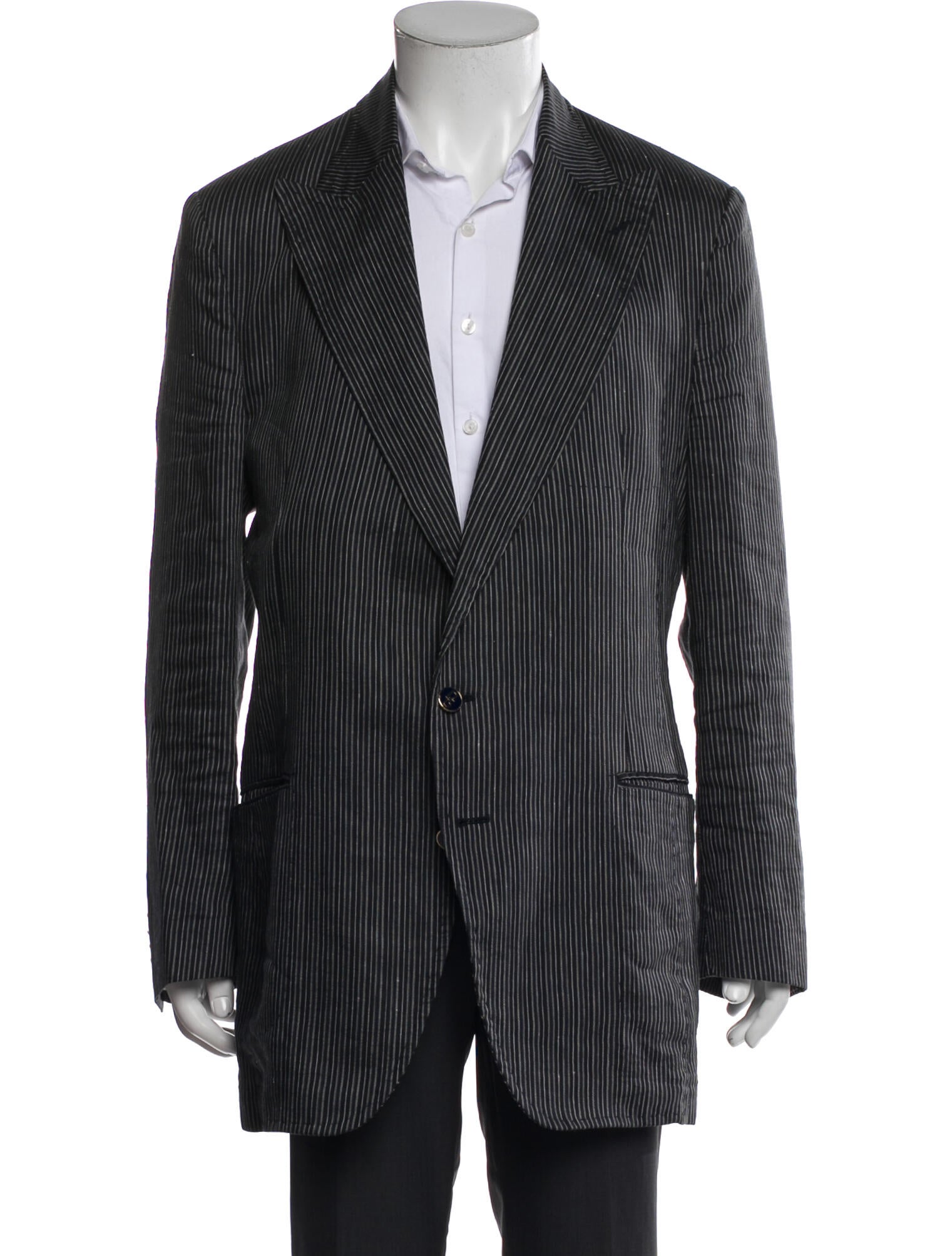 Dolce & Gabbana Striped Overcoat