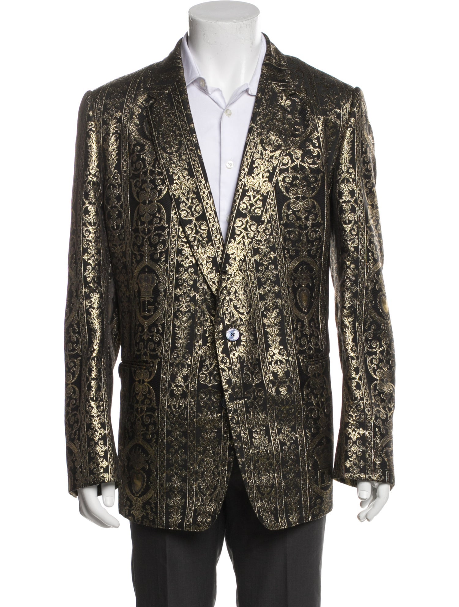 Dolce & Gabbana Jacquard Metallic Blazer