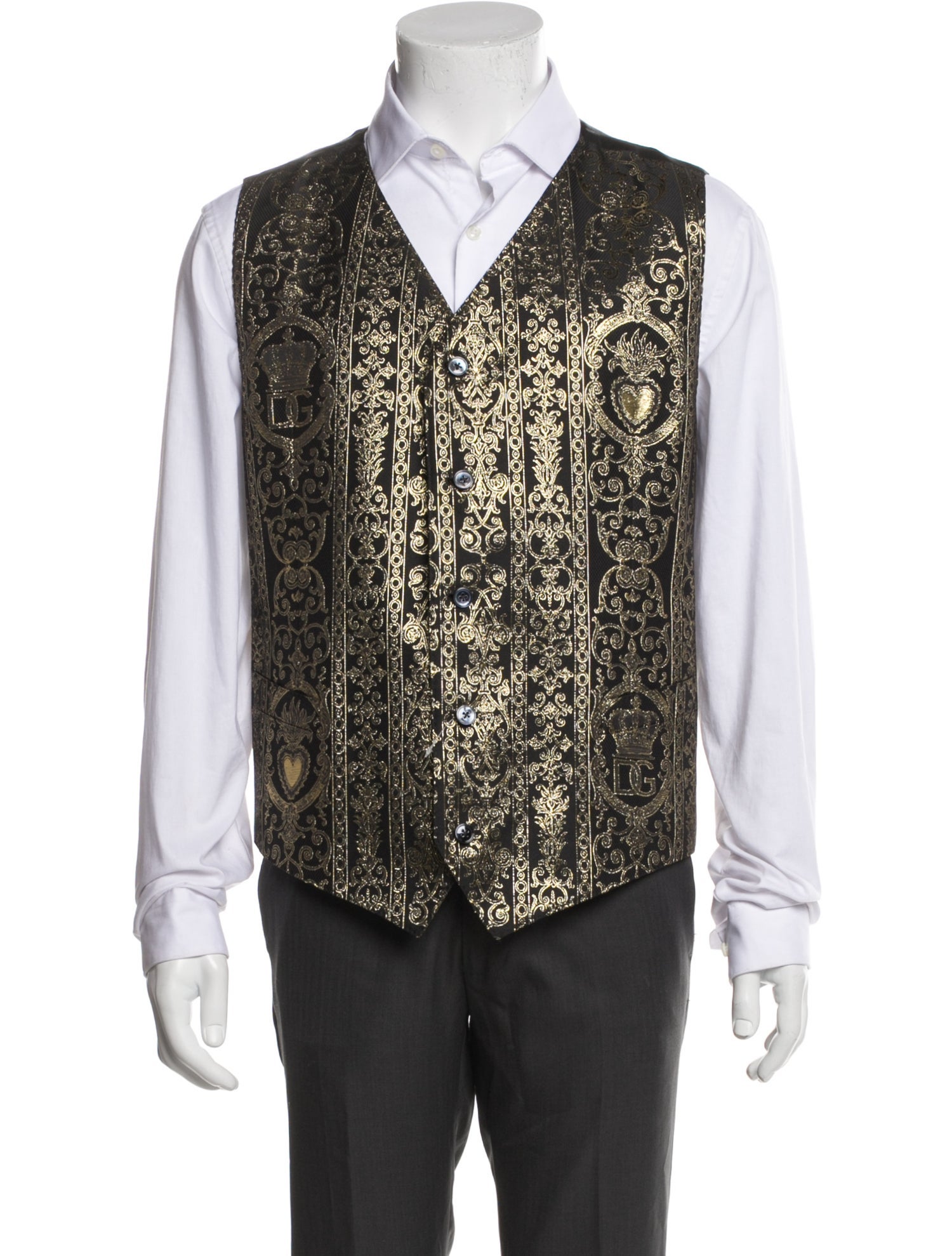 Dolce & Gabbana Patterned Suit Vest