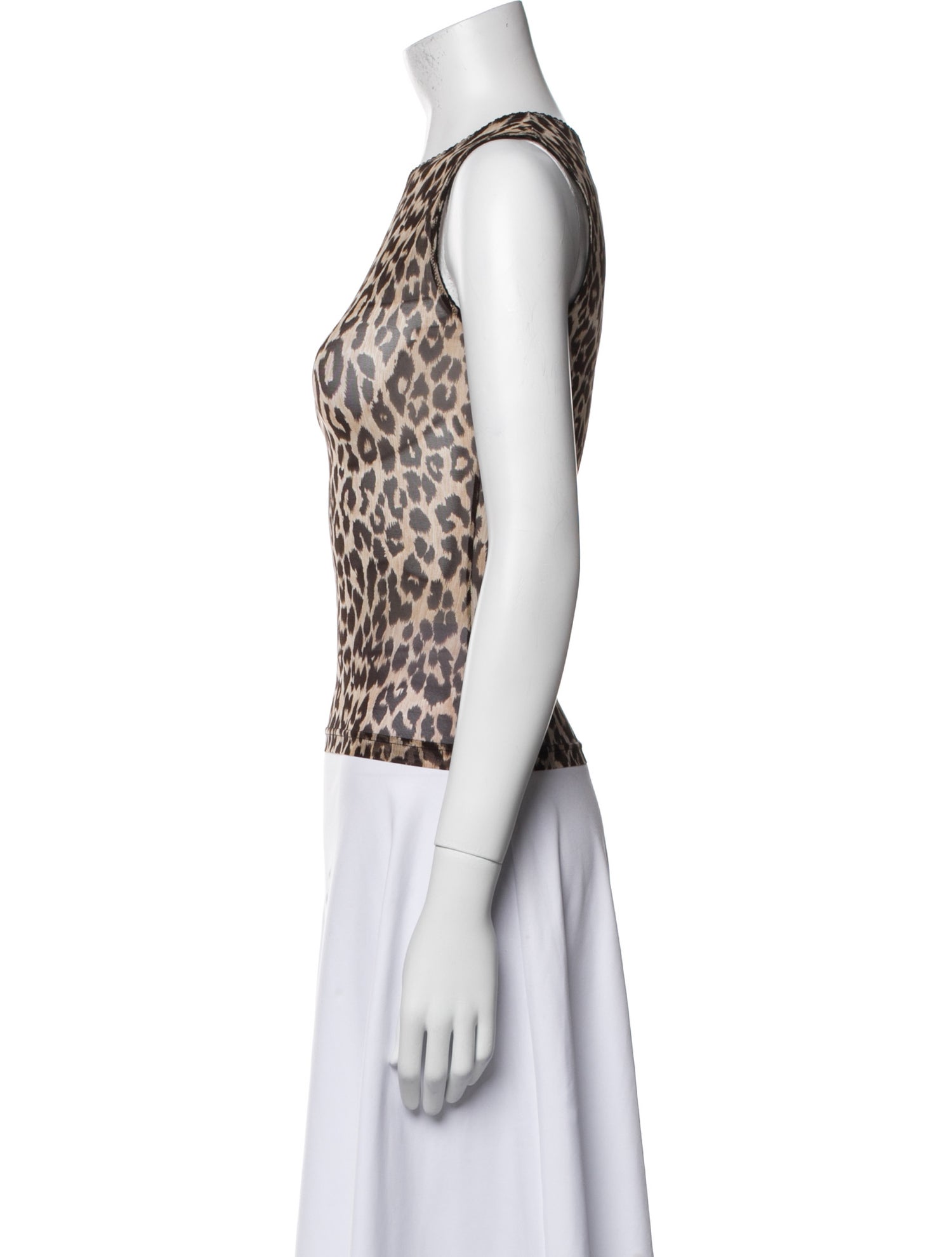 Dolce & Gabbana Animal Print Crew Neck Top