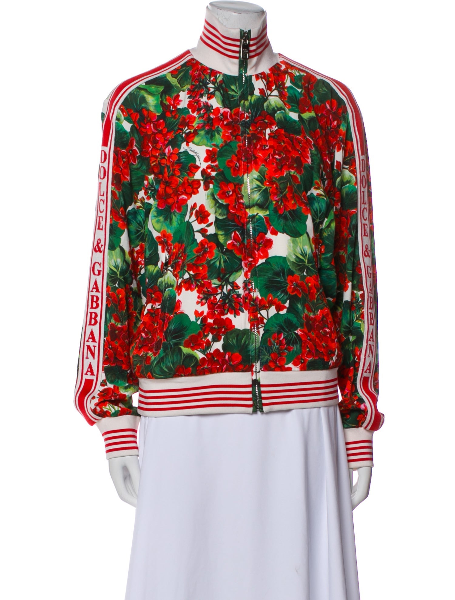 Dolce & Gabbana Floral Print Bomber Jacket