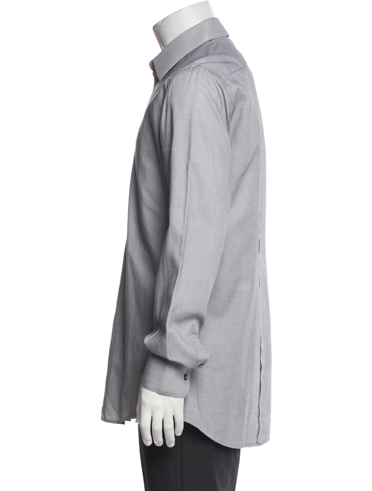 Dolce & Gabbana Plaid Print Long Sleeve Dress Shirt