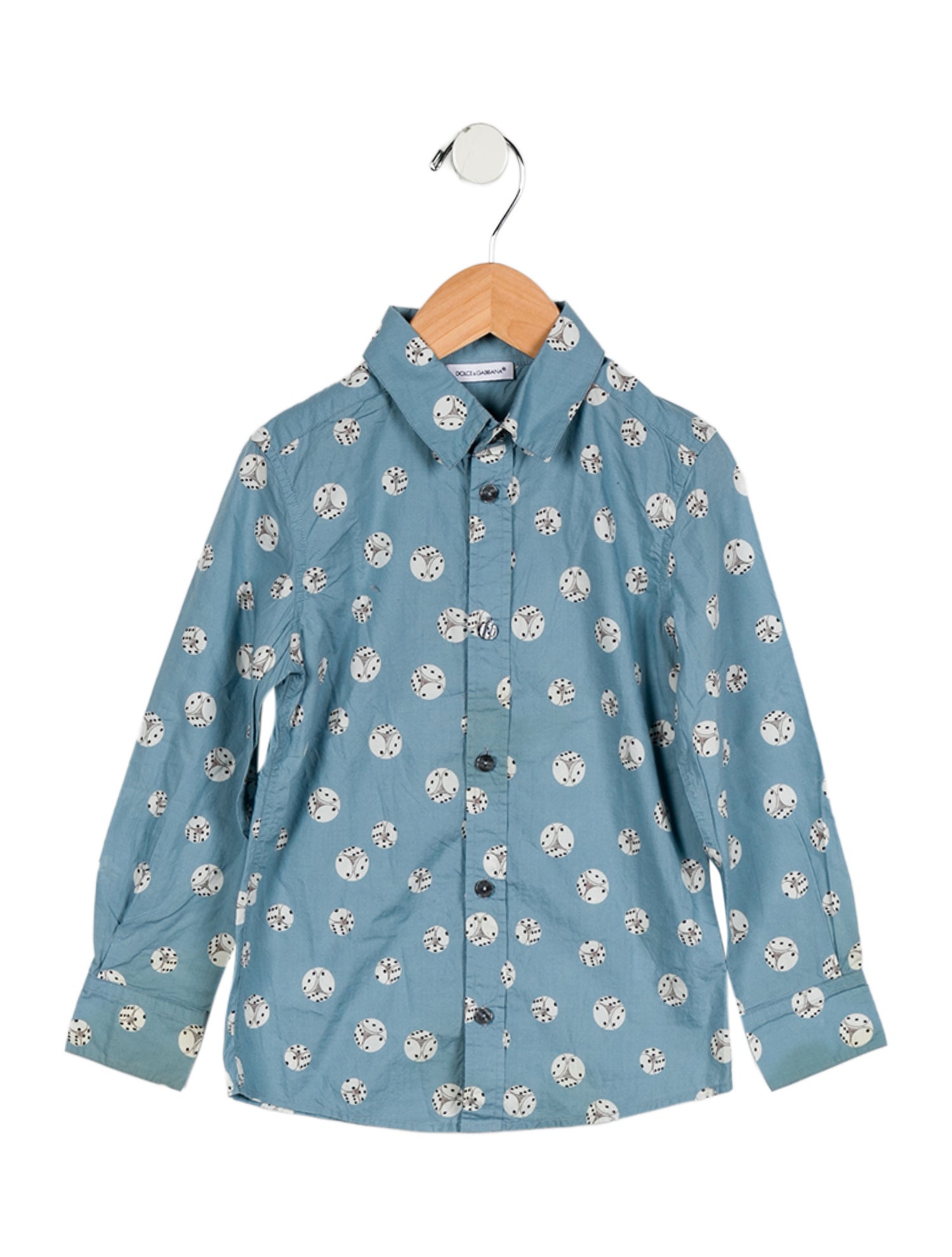 Dolce & Gabbana Boys' Dice Print Dress Shirt