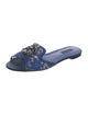 Dolce & Gabbana Lace Crystal Embellishments Slides