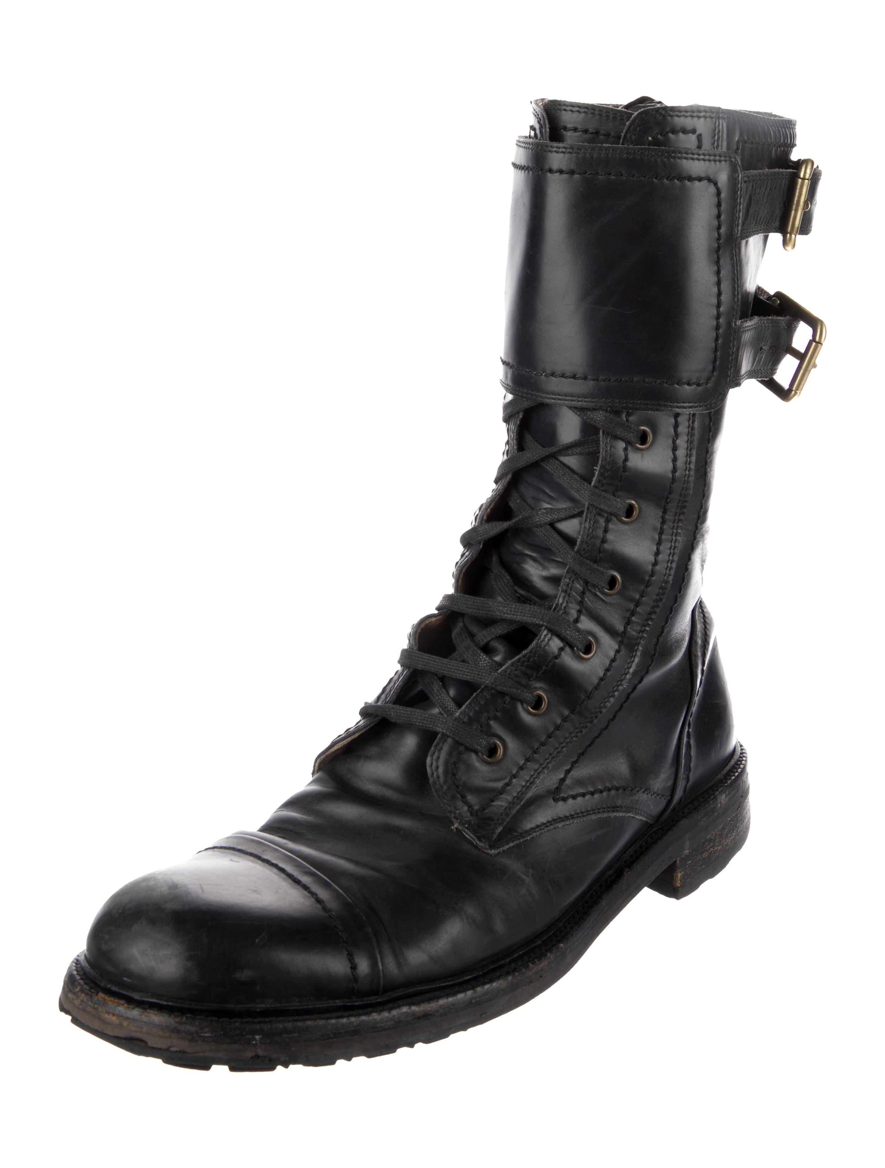 Dolce & Gabbana Leather Lace-Up Boots