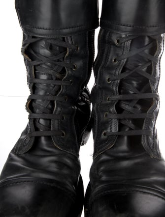Dolce & Gabbana Leather Lace-Up Boots