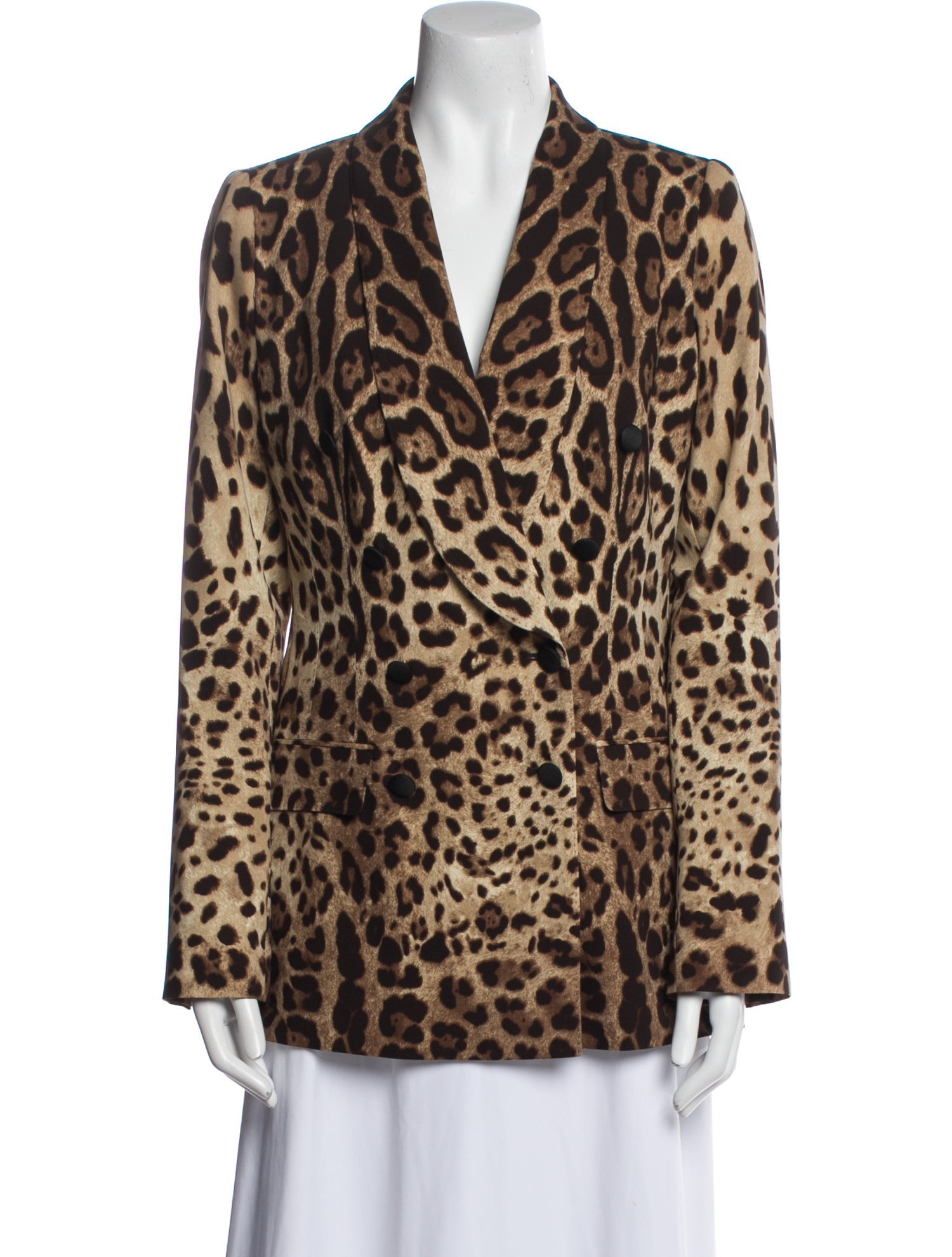 Dolce & Gabbana Silk Animal Print Blazer
