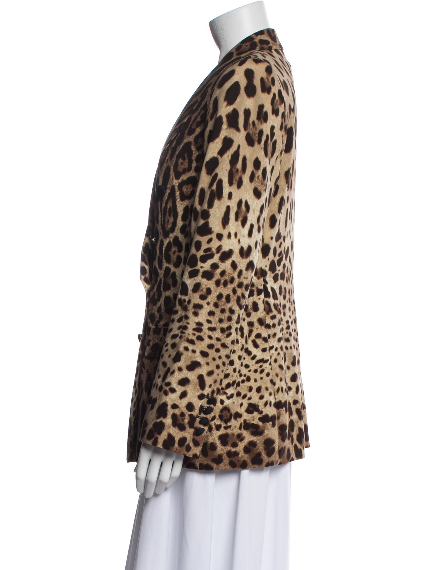 Dolce & Gabbana Silk Animal Print Blazer