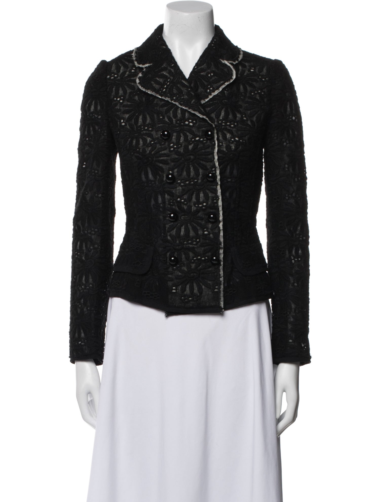 Dolce & Gabbana Wool Tweed Pattern Fur Jacket