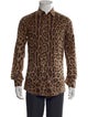Dolce & Gabbana Animal Print Long Sleeve Shirt