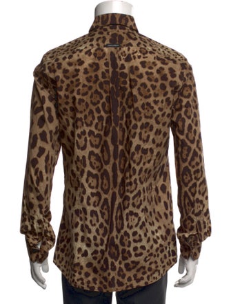 Dolce & Gabbana Animal Print Long Sleeve Shirt