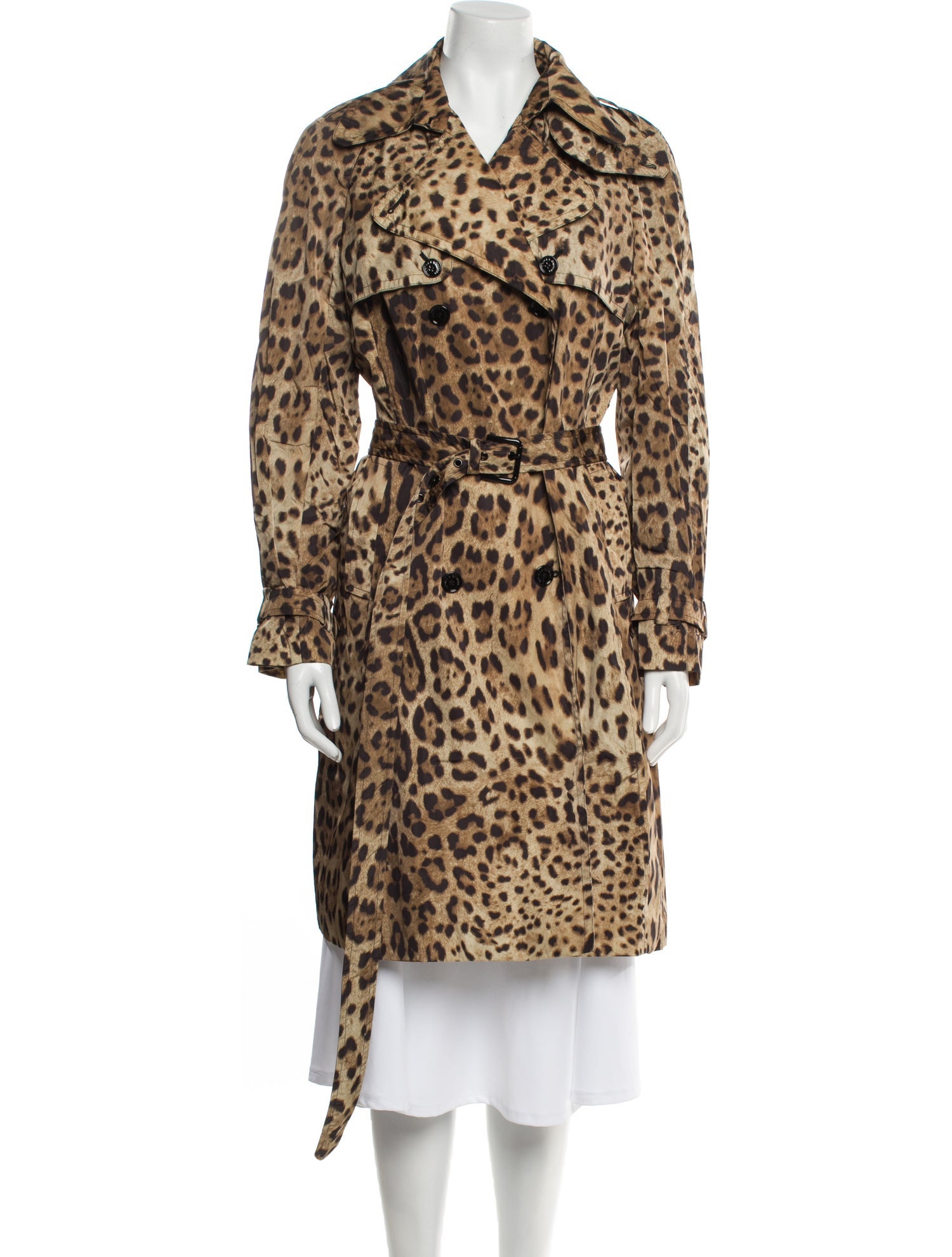 Dolce & Gabbana Animal Print Faux Fur Coat