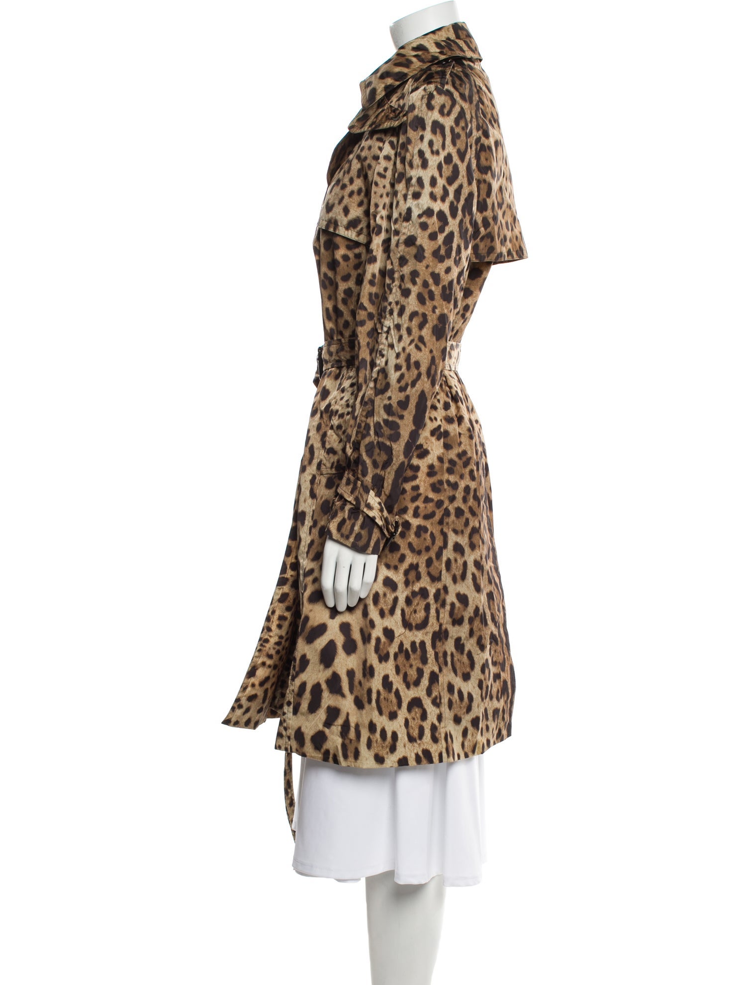 Dolce & Gabbana Animal Print Faux Fur Coat
