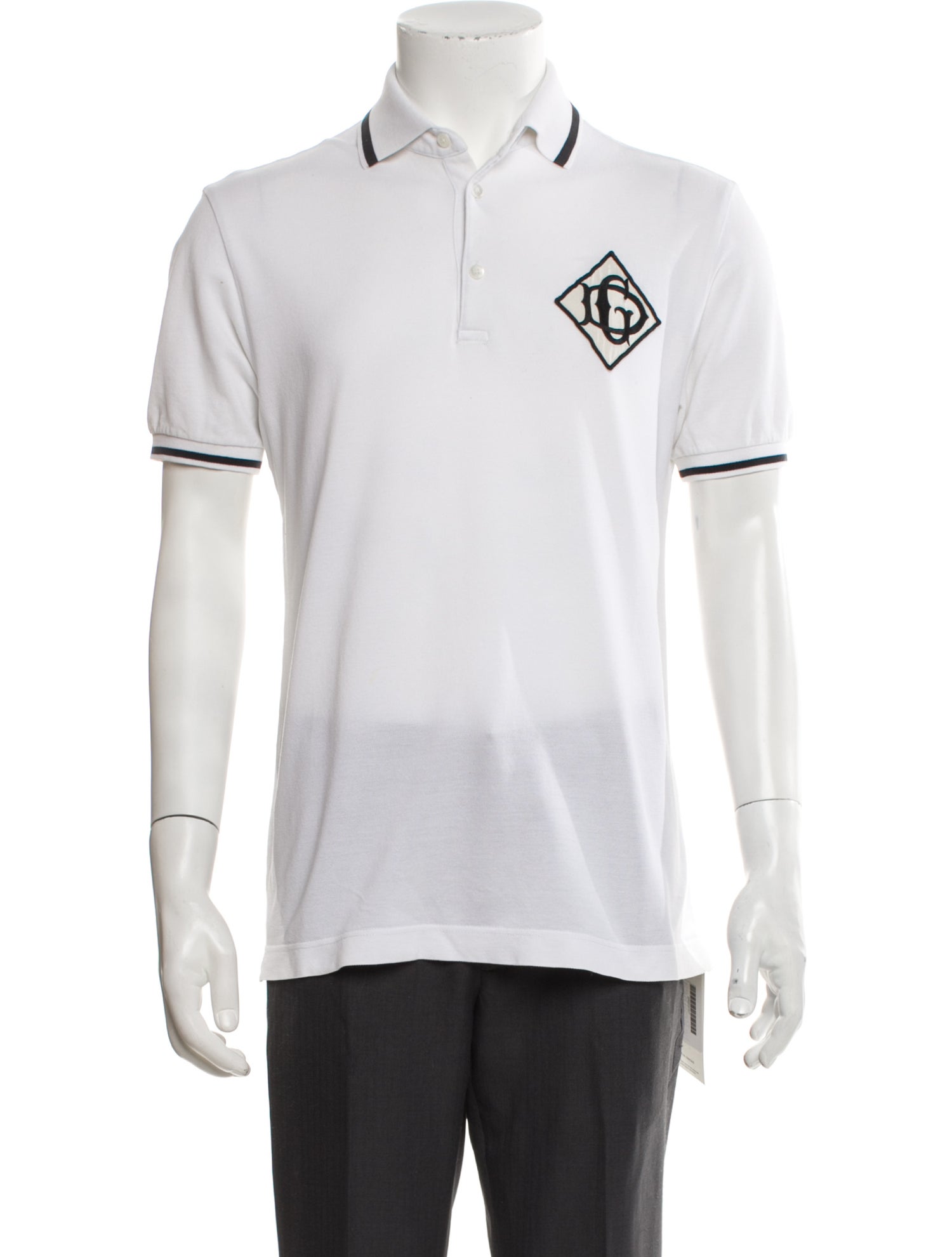 Dolce & Gabbana Striped Collar Polo Shirt