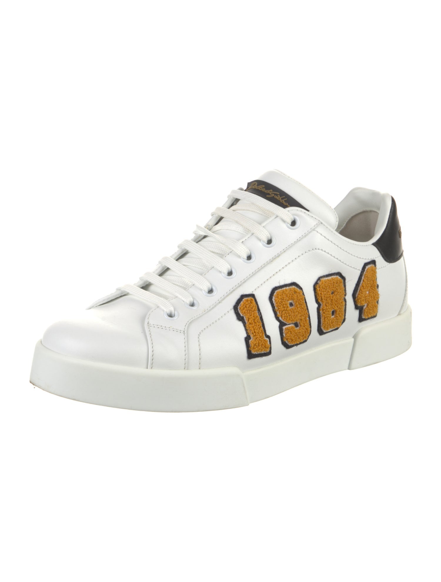 Dolce & Gabbana Leather Printed Sneakers