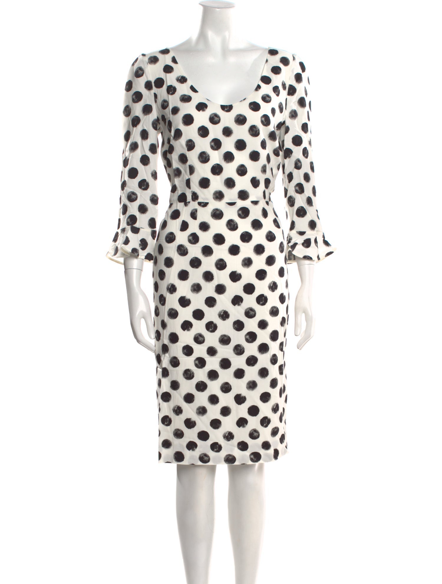 Dolce & Gabbana Polka Dot Print Knee-Length Dress