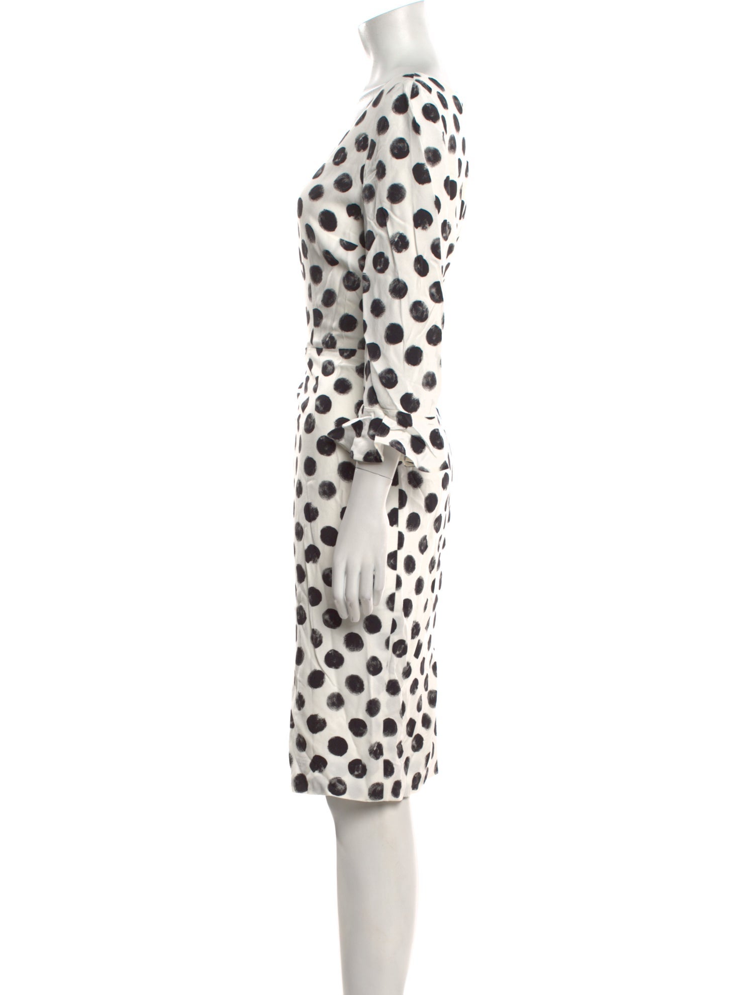 Dolce & Gabbana Polka Dot Print Knee-Length Dress