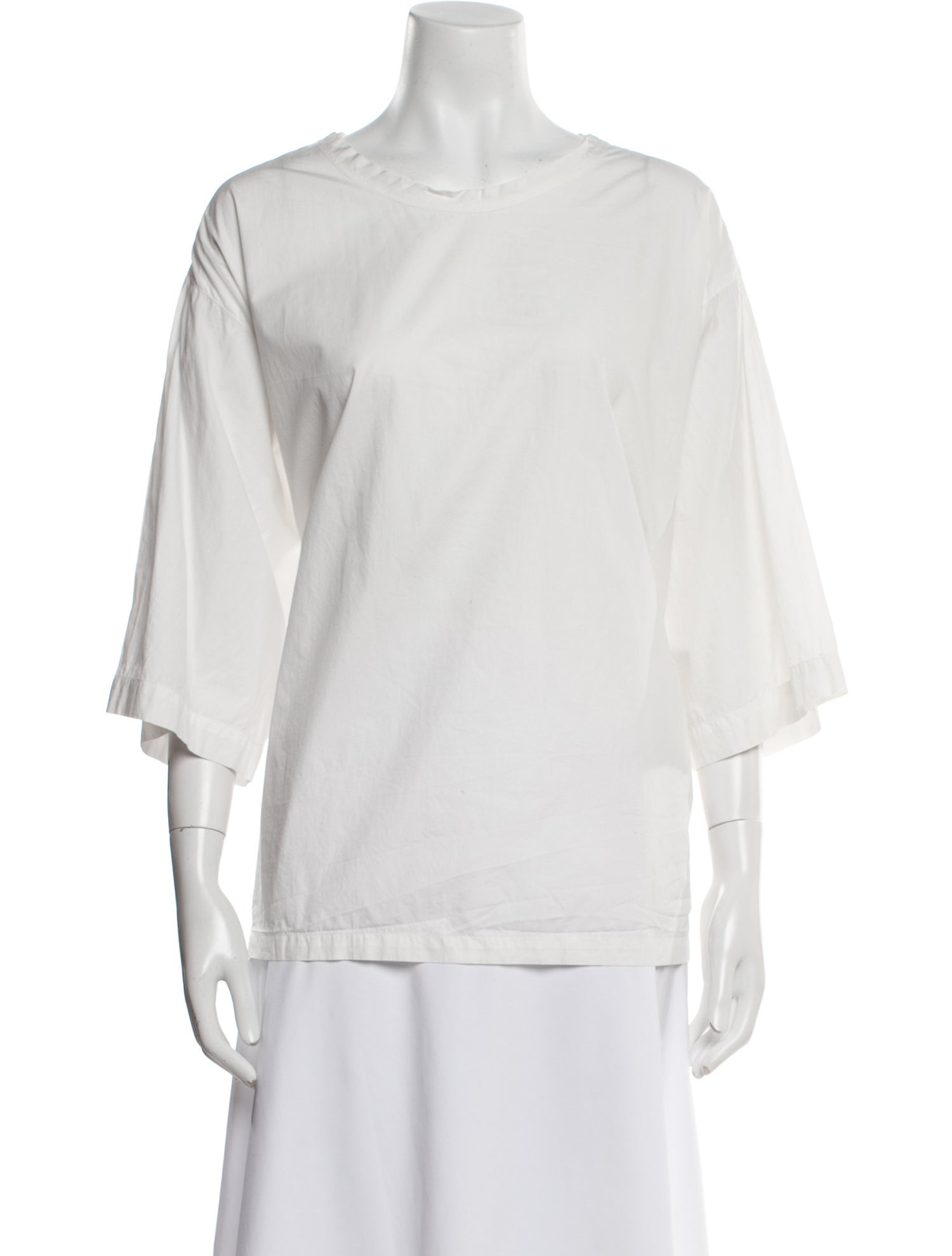 Dolce & Gabbana Bateau Neckline Three-Quarter Sleeve T-Shirt