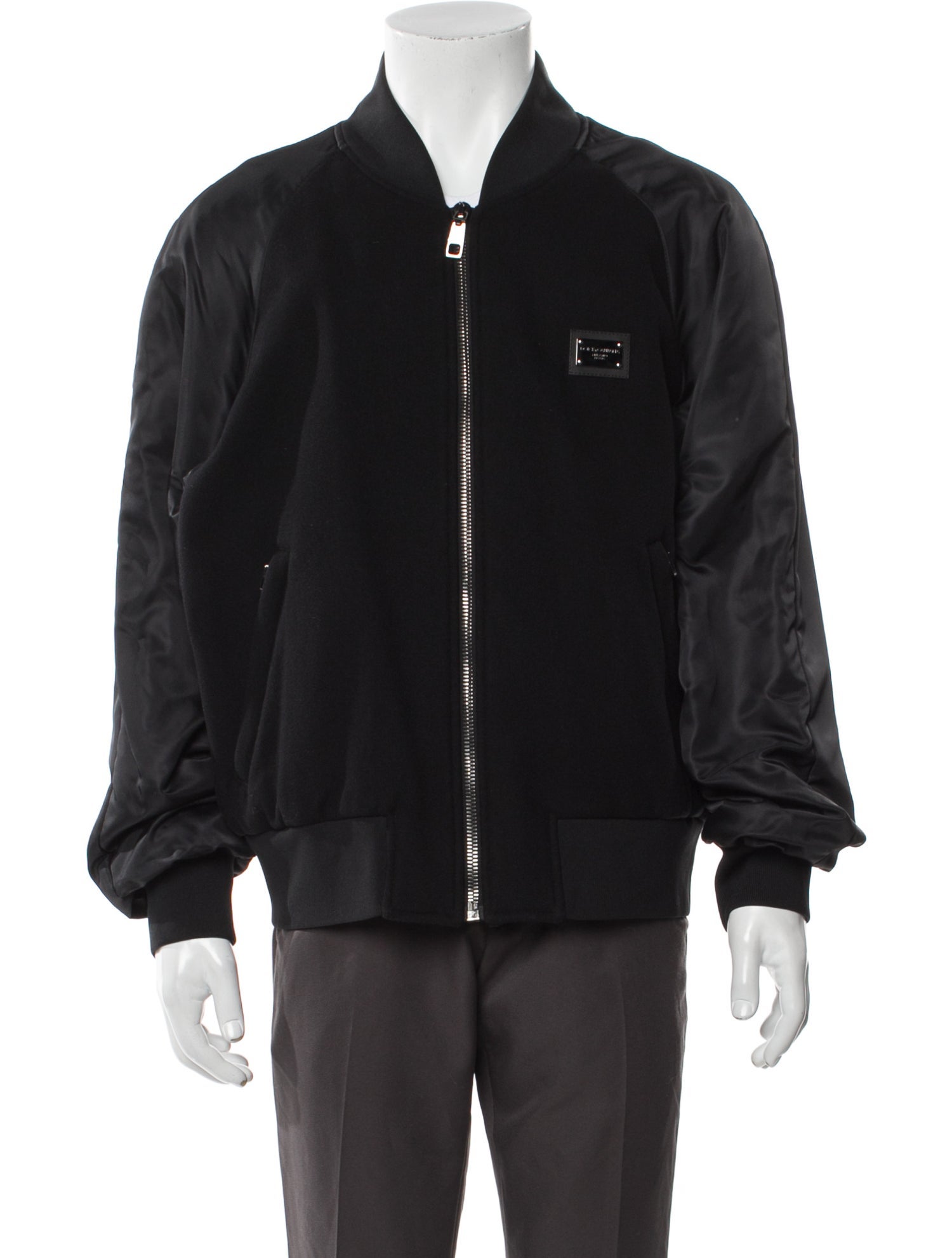 Dolce & Gabbana Wool Graphic Print Bomber Jacket