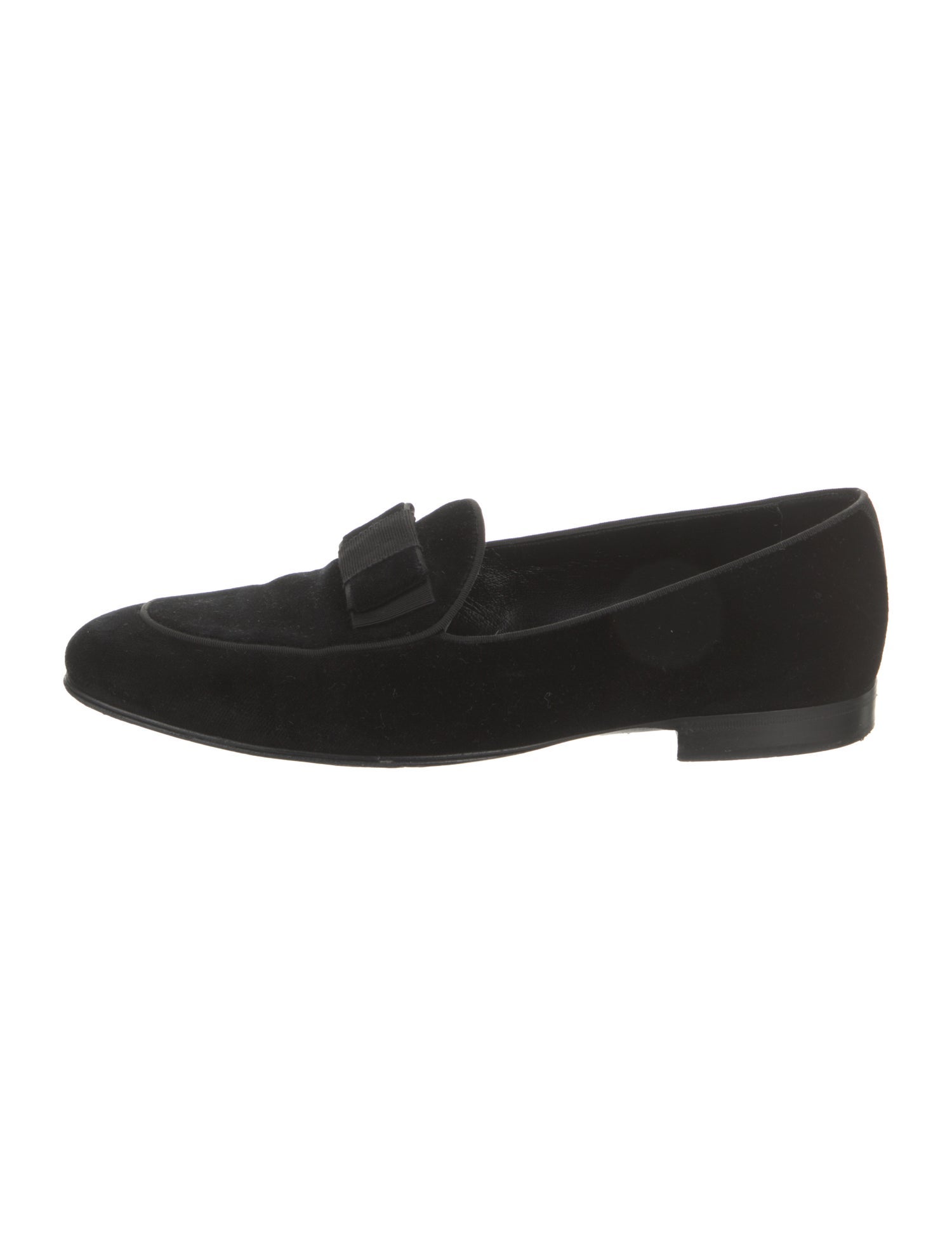 Dolce & Gabbana Velvet Bow Accents Dress Loafers