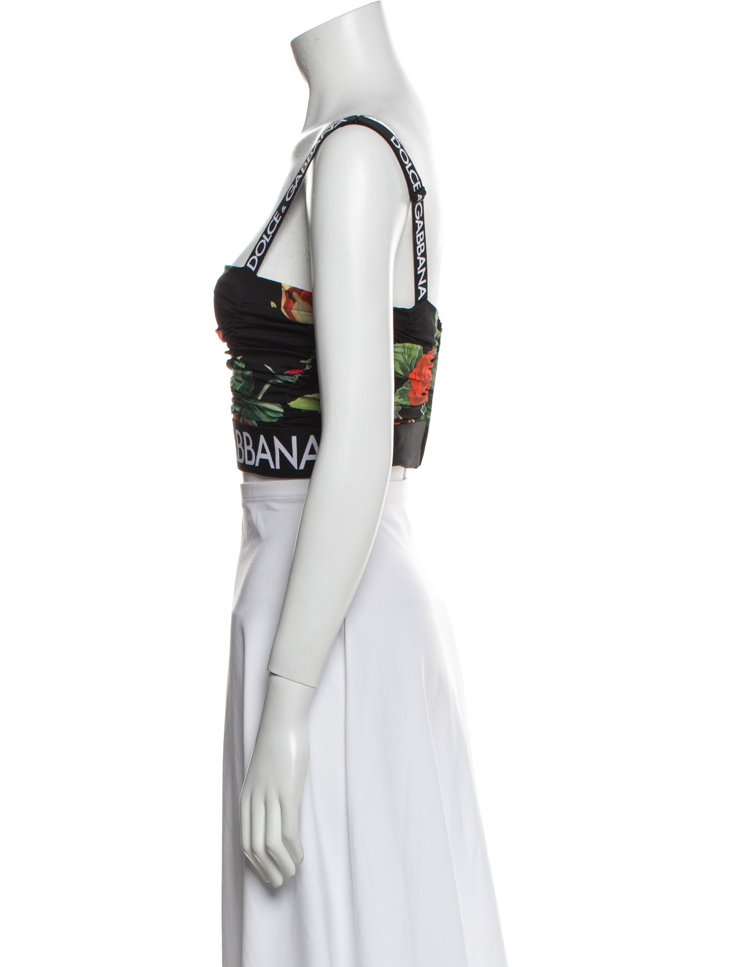 Dolce & Gabbana Silk Printed Crop Top