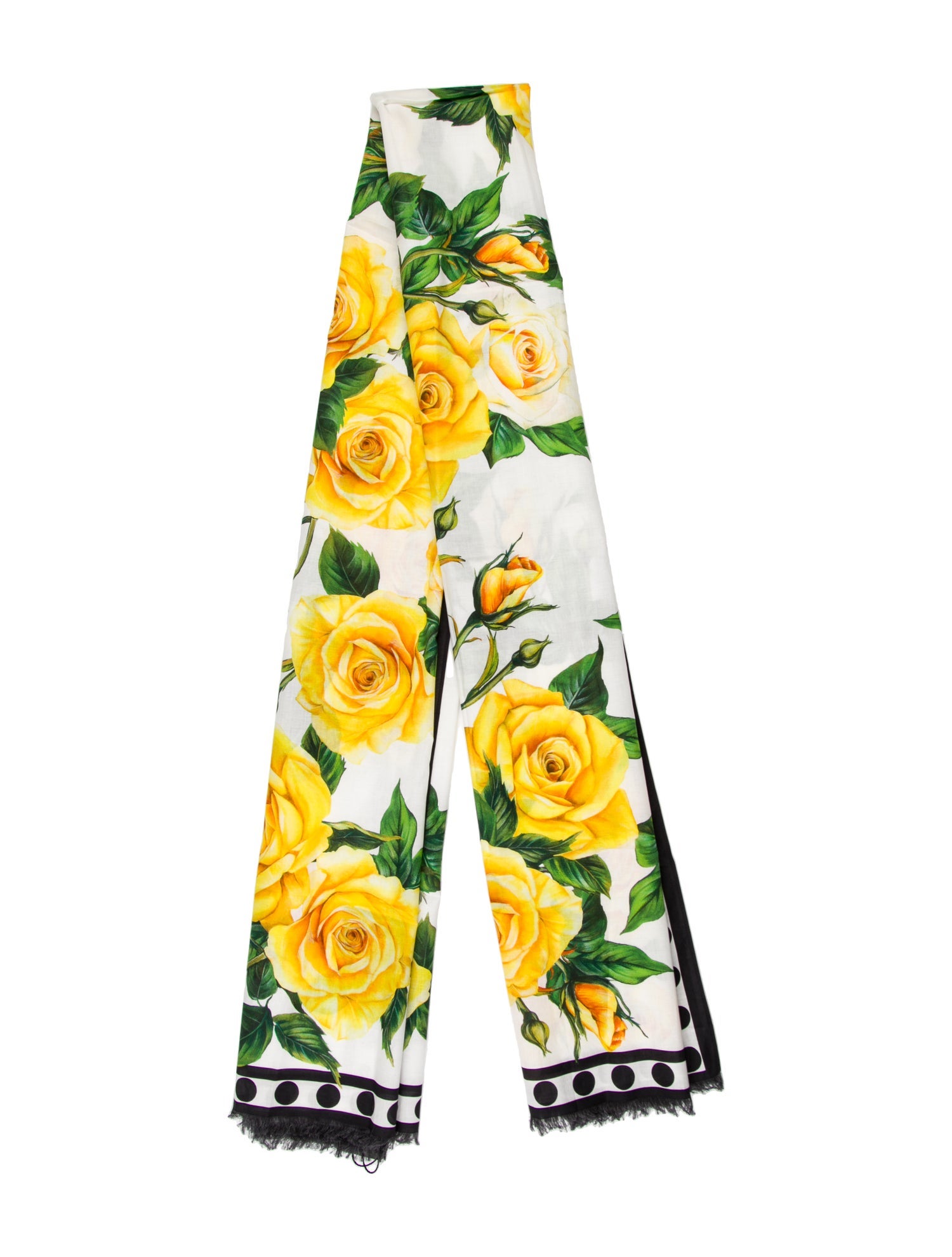 Dolce & Gabbana Silk Floral Print Scarf