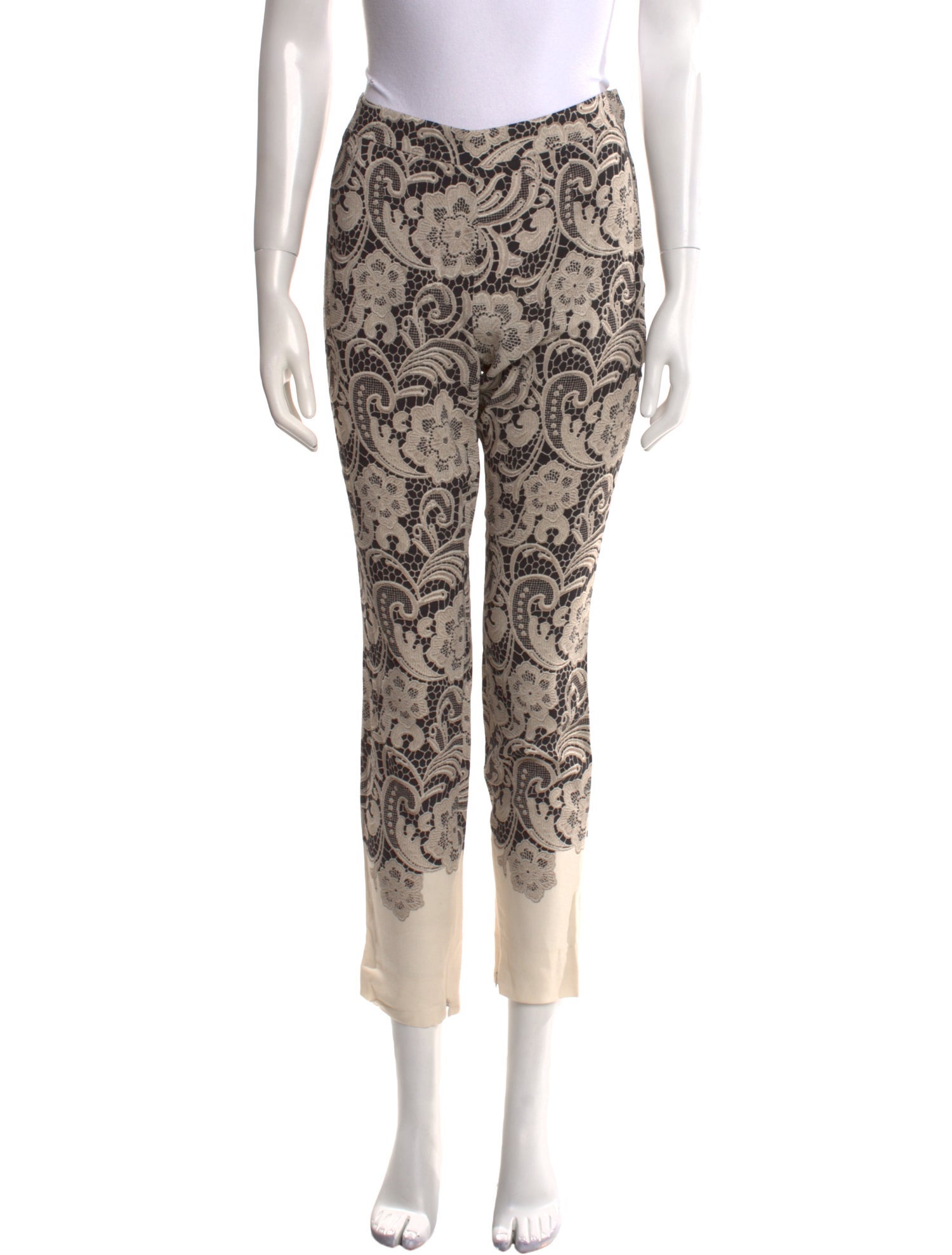 Dolce & Gabbana Lace Pattern Skinny Leg Pants