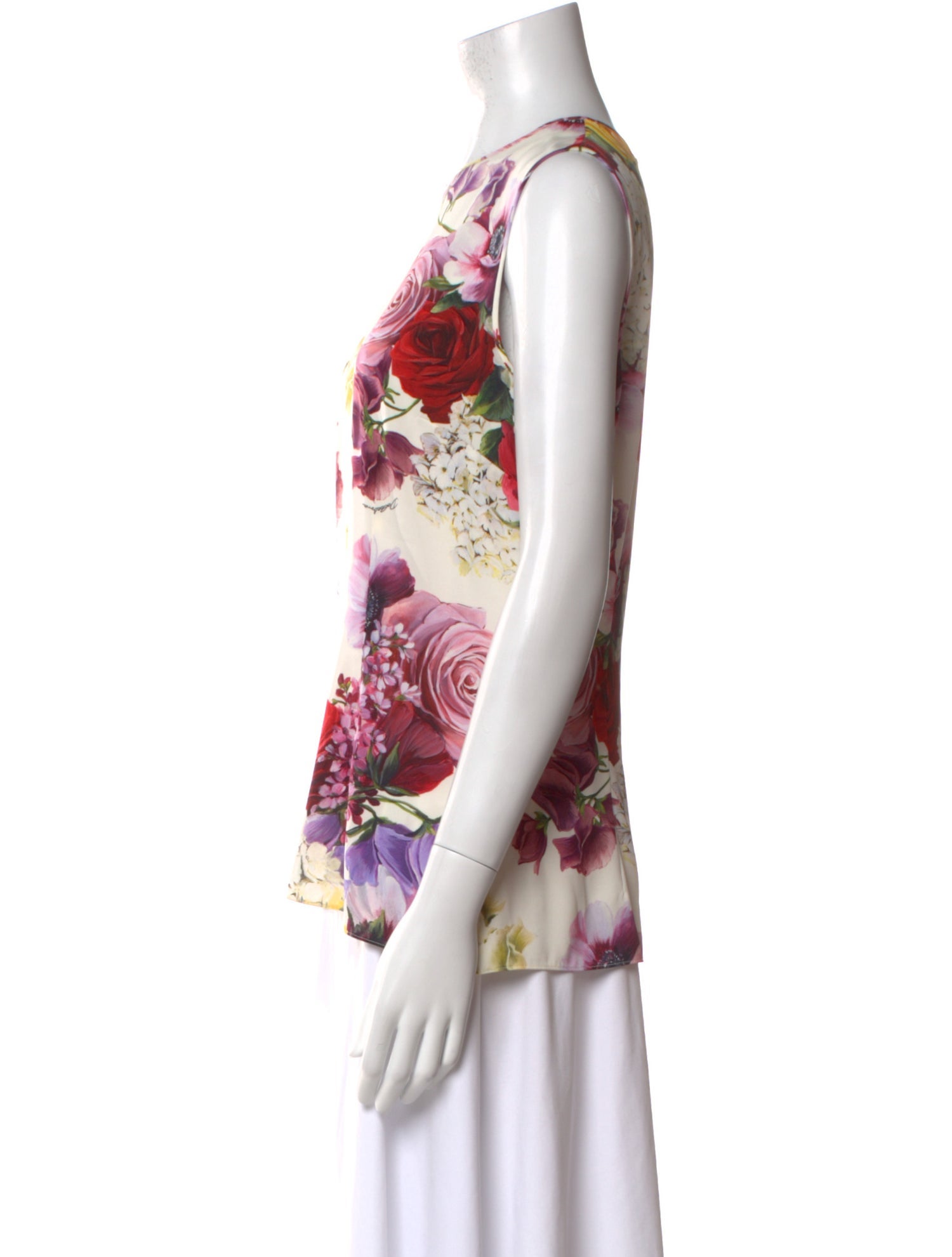 Dolce & Gabbana Silk Floral Print Blouse
