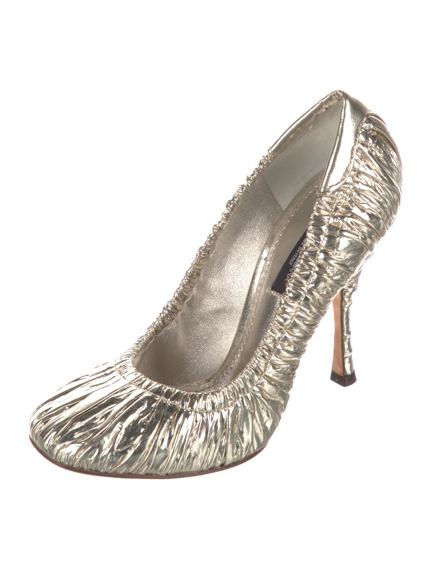 Dolce & Gabbana Leather Pleated Accents Pumps