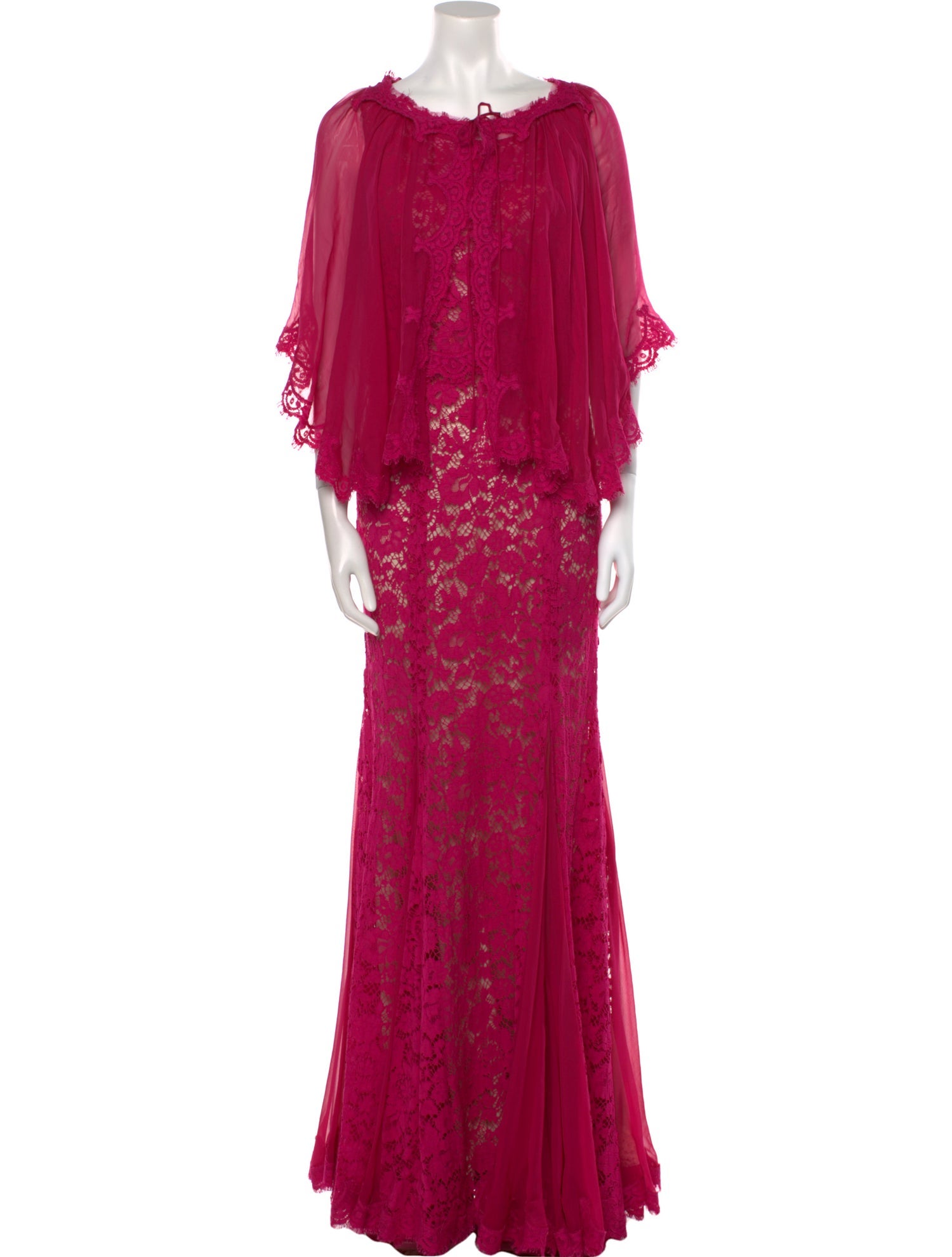 Dolce & Gabbana Lace Pattern Long Dress