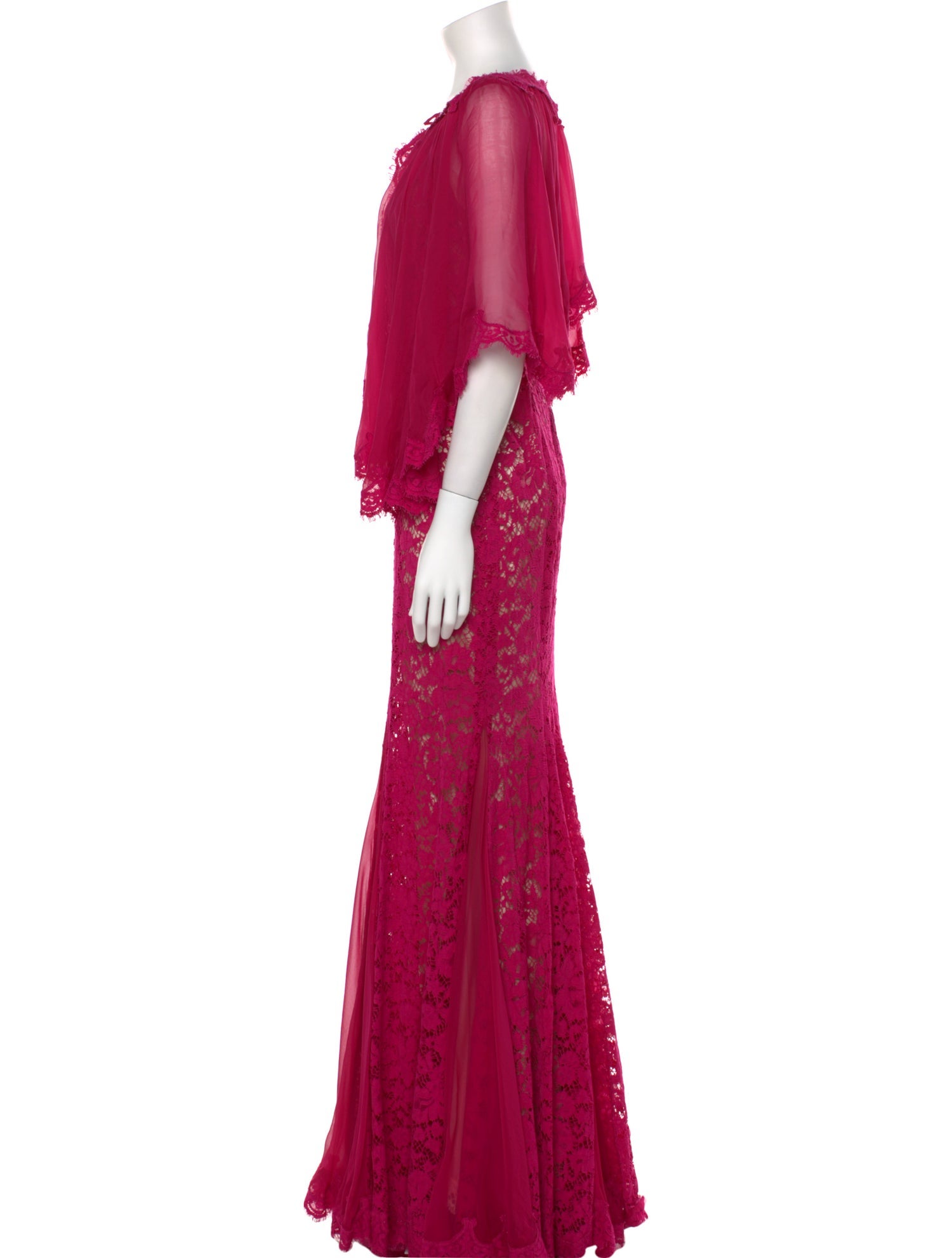 Dolce & Gabbana Lace Pattern Long Dress